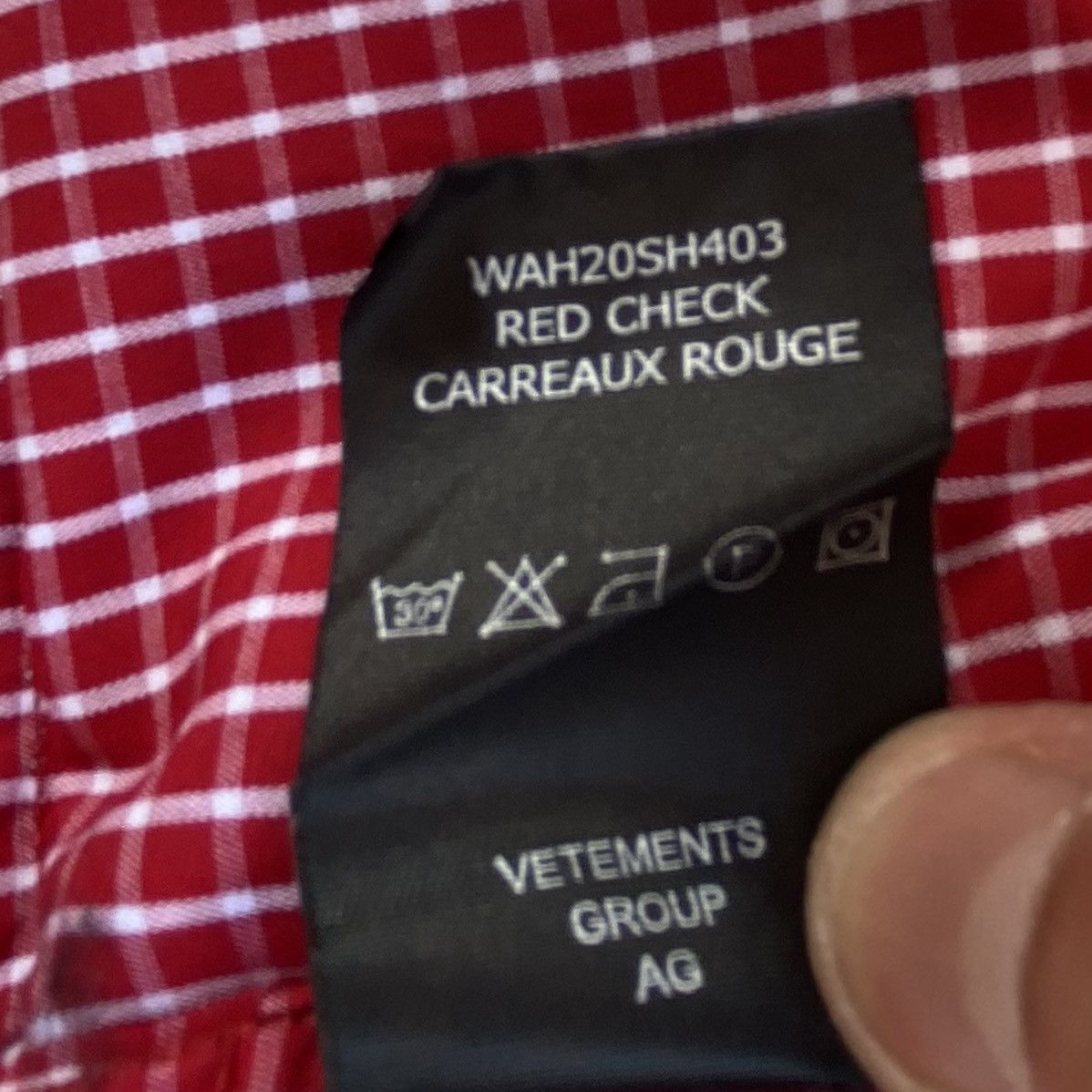 Vetements Fall20 Red Plaid Oversized Cropped Shirt Size S / US 4 / IT 40 - 11 Thumbnail