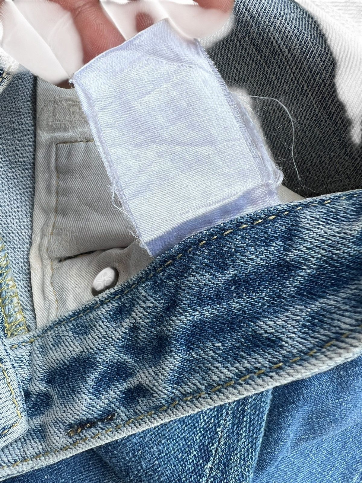 Momotaro Jeans Vintage Momotaro Selvedge Faded Lowrise Denim Jeans Size 31" - 11 Thumbnail