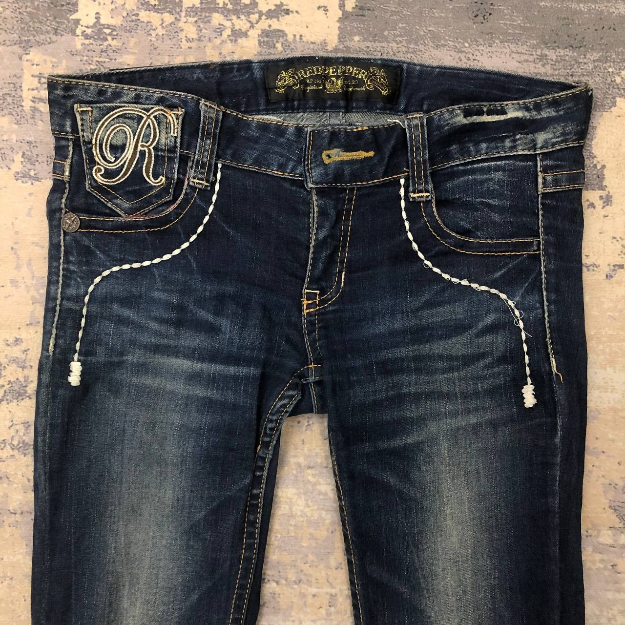 Japanese Brand P808 RED PEPPER FLARED JAPAN JEANS Size 32" / US 10 / IT 46 - 3 Thumbnail