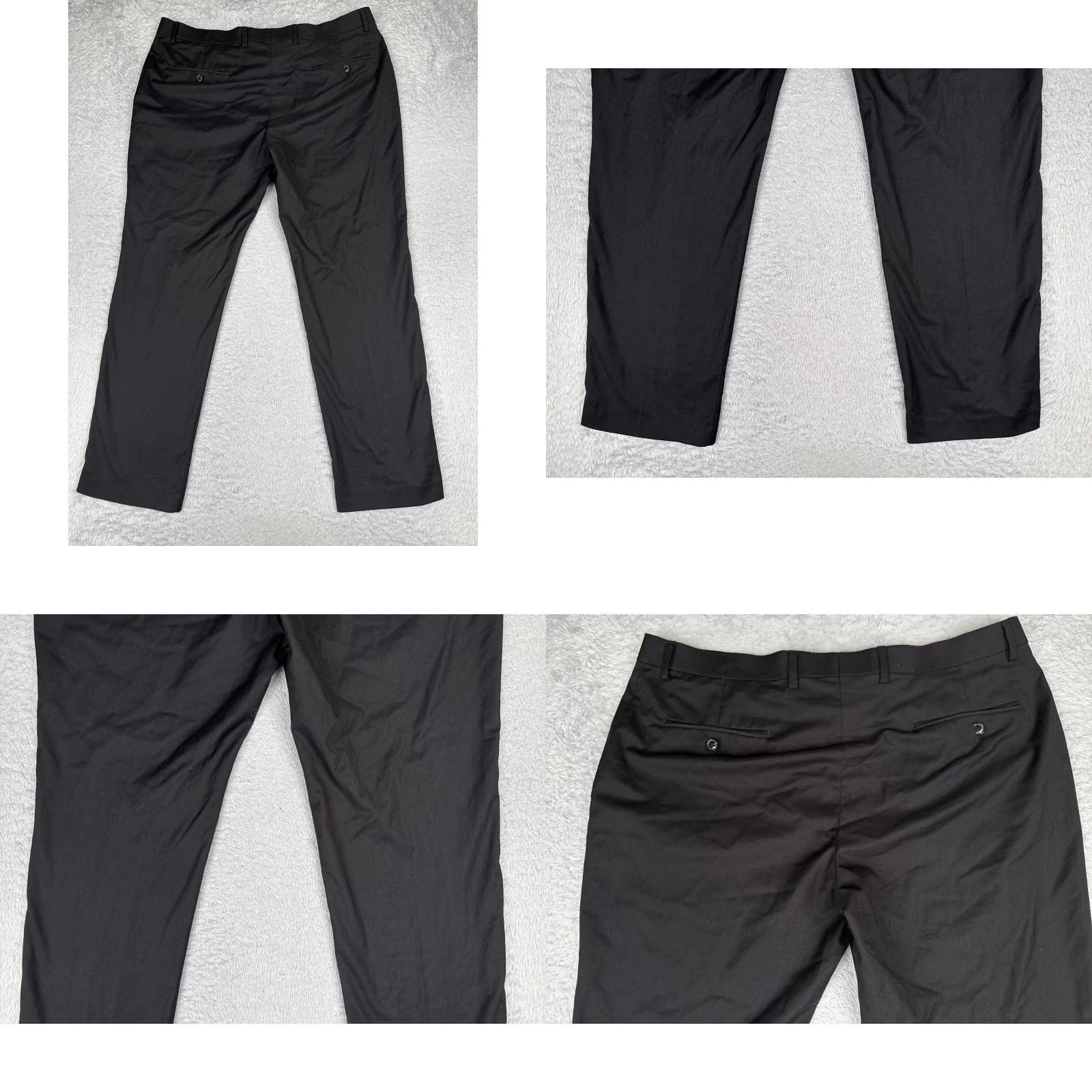 Tommy Hilfiger Tommy Hilfiger Mens 38x30 Black Dress Pants Flat Front Straight Leg Work Office Size US 38 / EU 54 - 9 Thumbnail