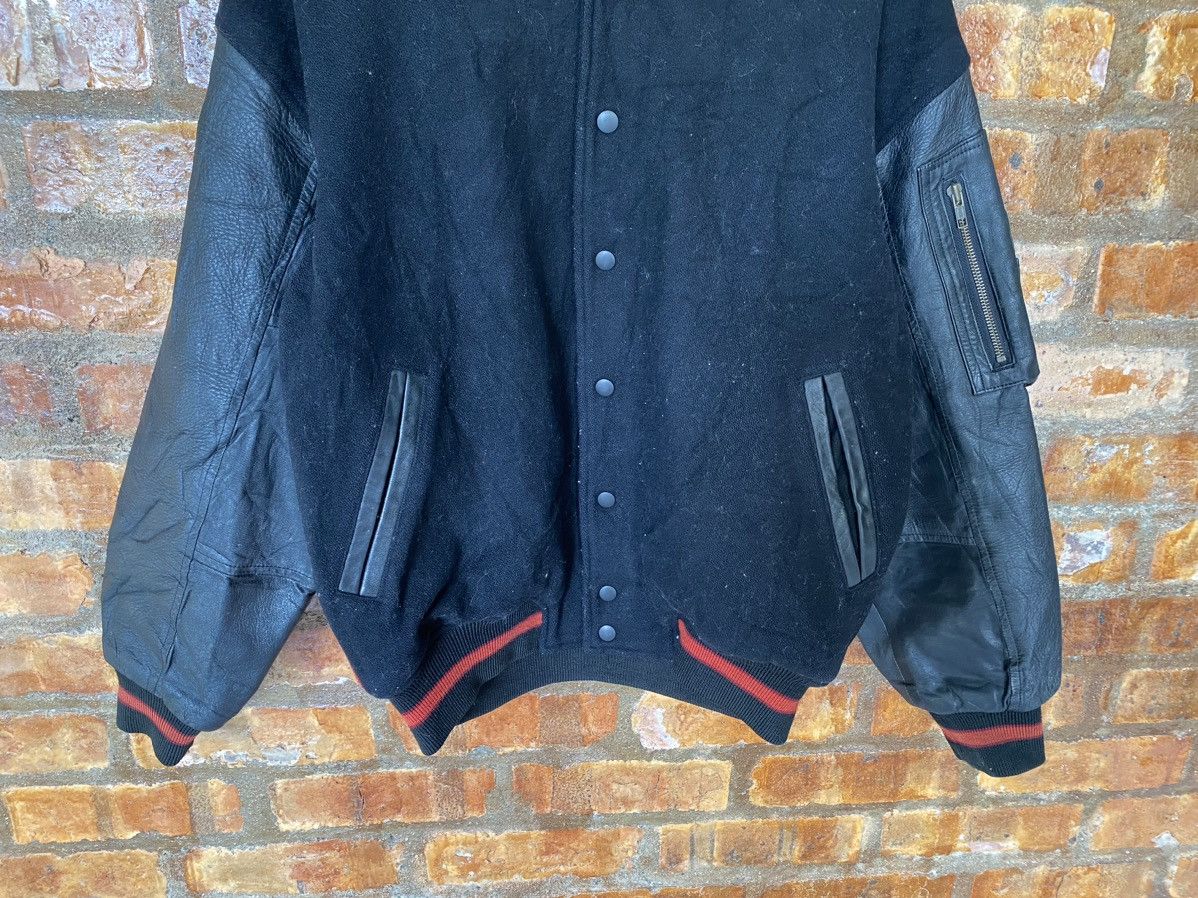 Kansai Yamamoto 1990s KANSAI MAN Vatsity 2 tone leather jacket Size US L / EU 52-54 / 3 - 11 Thumbnail