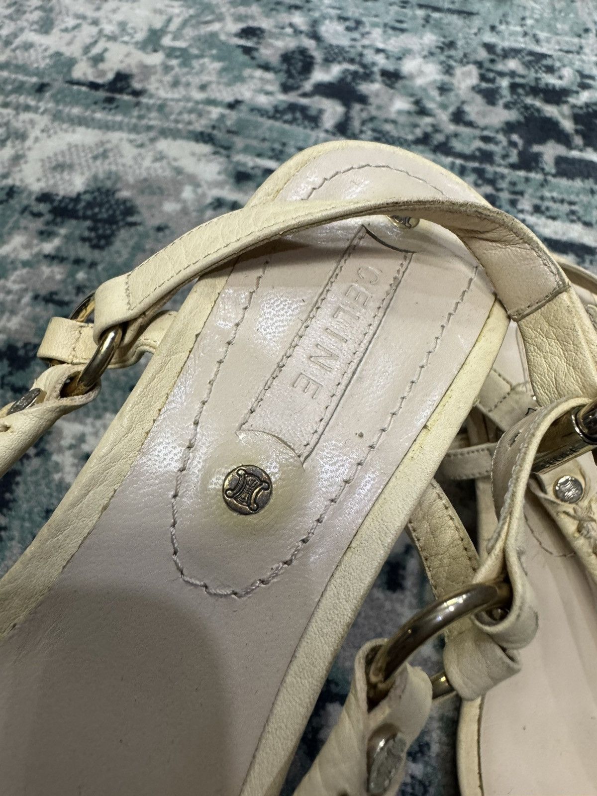Celine CELINE LEATHER STRAP SANDAL Size US 7 / IT 37 - 4 Thumbnail