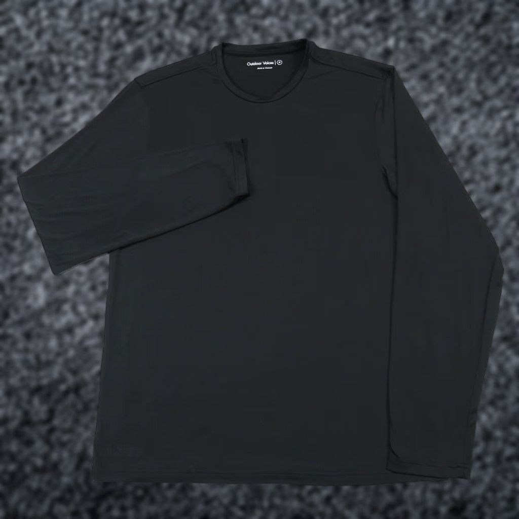 Outdoor Voices Outdoor Voices Shirt Men Medium Black Cloudknit Long Sleeve Base Layer Hike Trek Size US M / EU 48-50 / 2 - 1 Thumbnail