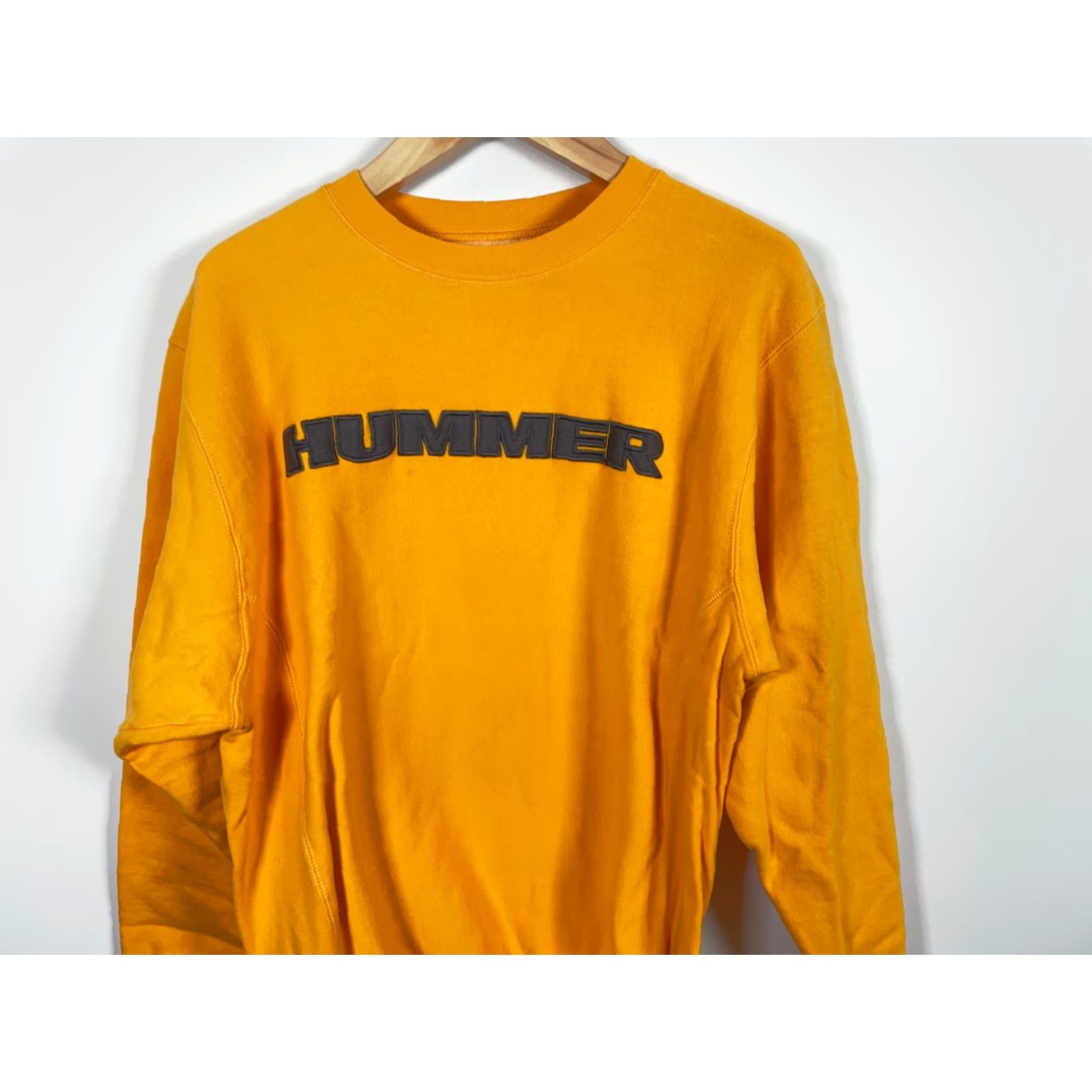 Vintage VINTAGE Hummer Sweatshirt Men's Medium Dark Yellow Embroidered Crewneck Y2K VTG Size US M / EU 48-50 / 2 - 4 Thumbnail