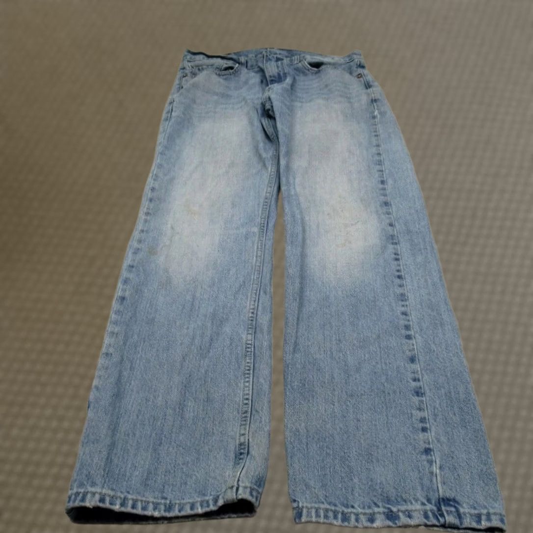 Levi's Levi's 505 Jeans Men Regular Fit Light Wash Denim 33x31 Whiskering Fade Distressed Size US 33 - 1 Thumbnail