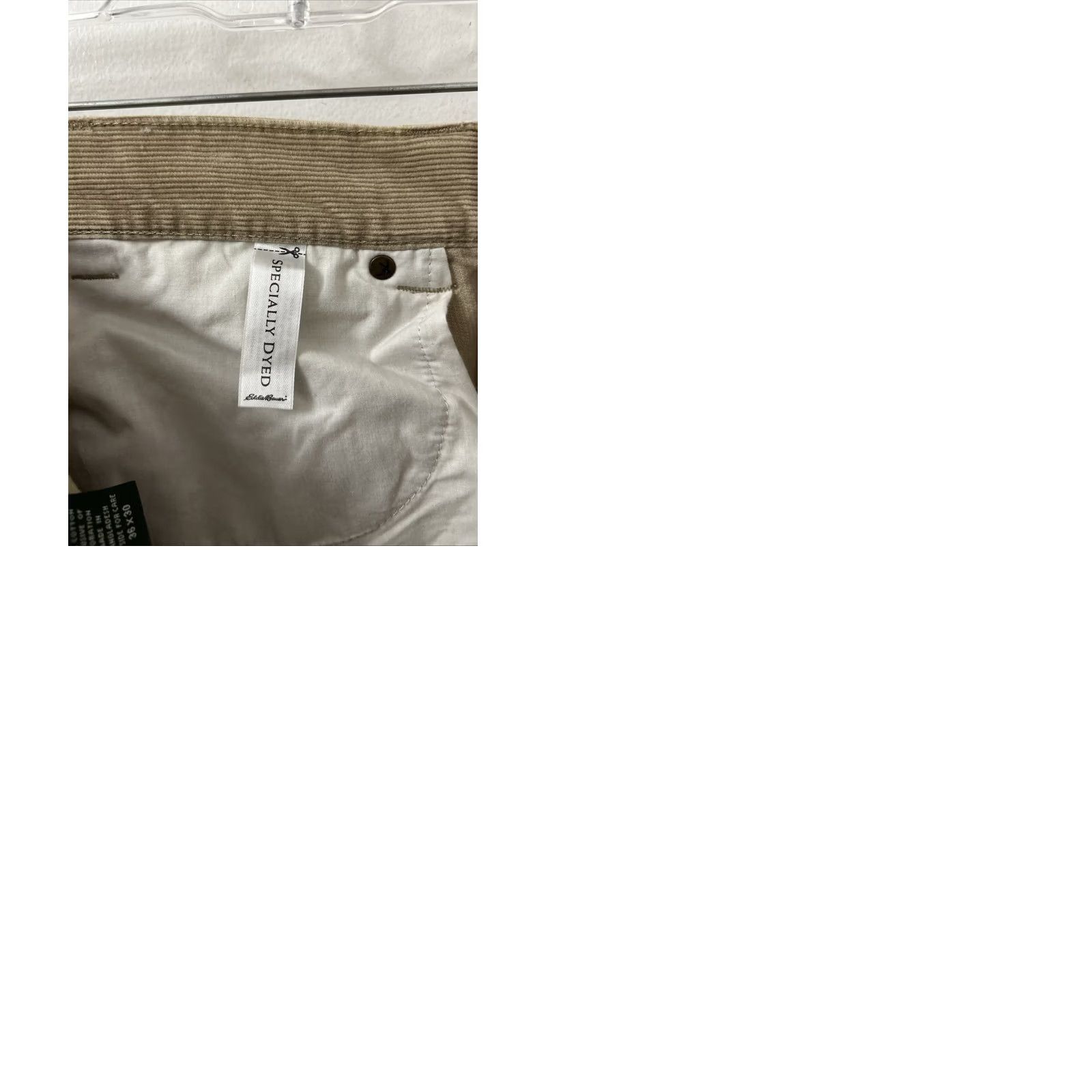 Eddie Bauer Eddie Bauer Corduroy Pants Mens 36x30 Tan Khaki Straight Leg Regular 5-Pocket YKK Button Fall Winter Spring Mens Size US 36 / EU 52 - 9 Thumbnail