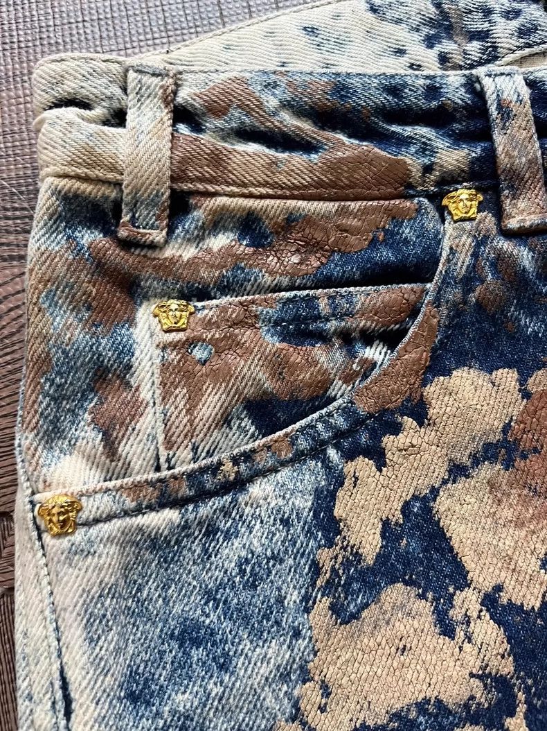 Versace Versace Violent yellow mud jeans Size US 29 - 7 Thumbnail