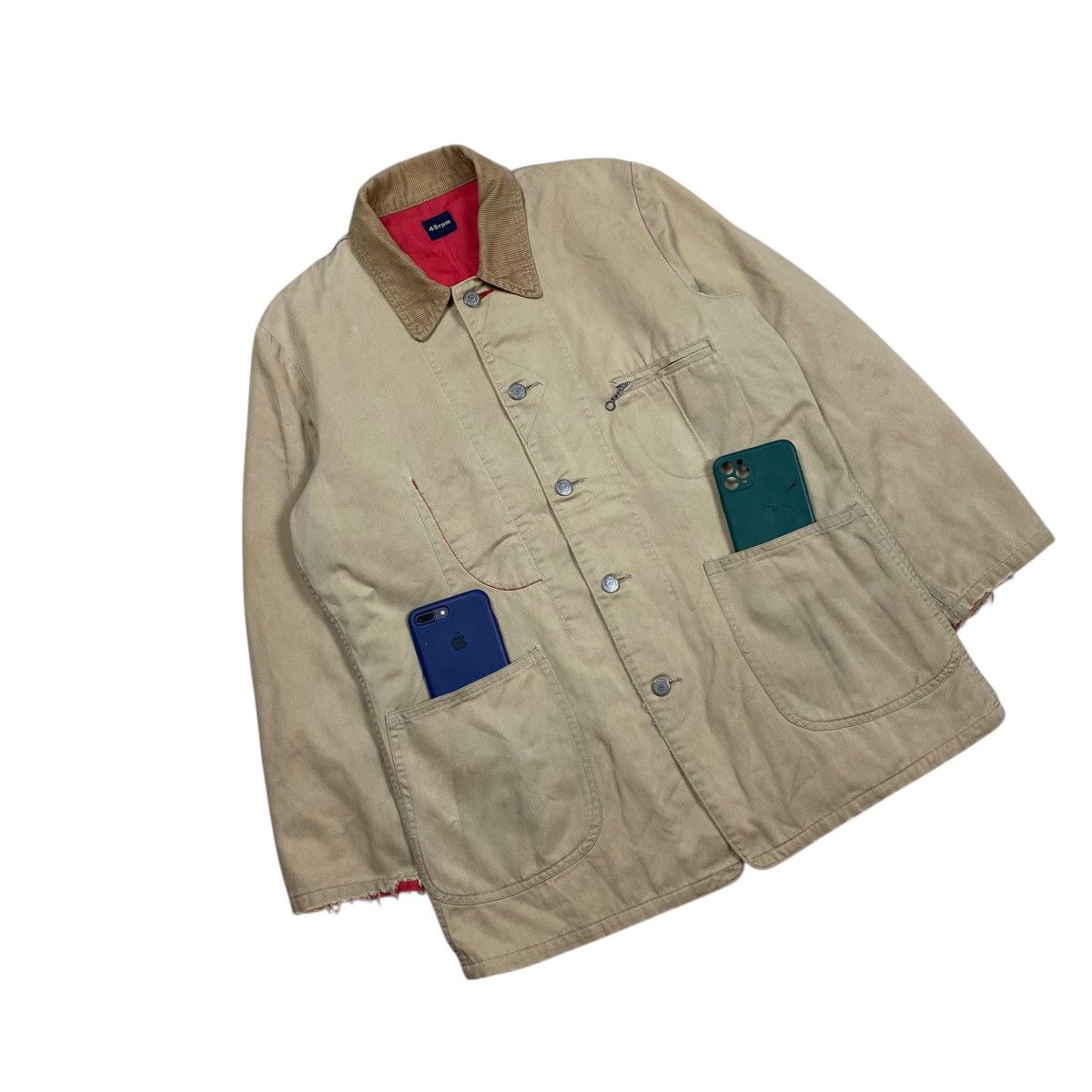 45rpm Vintage 45rpm Japan Distressed Chore Jacket Size US L / EU 52-54 / 3 - 4 Thumbnail