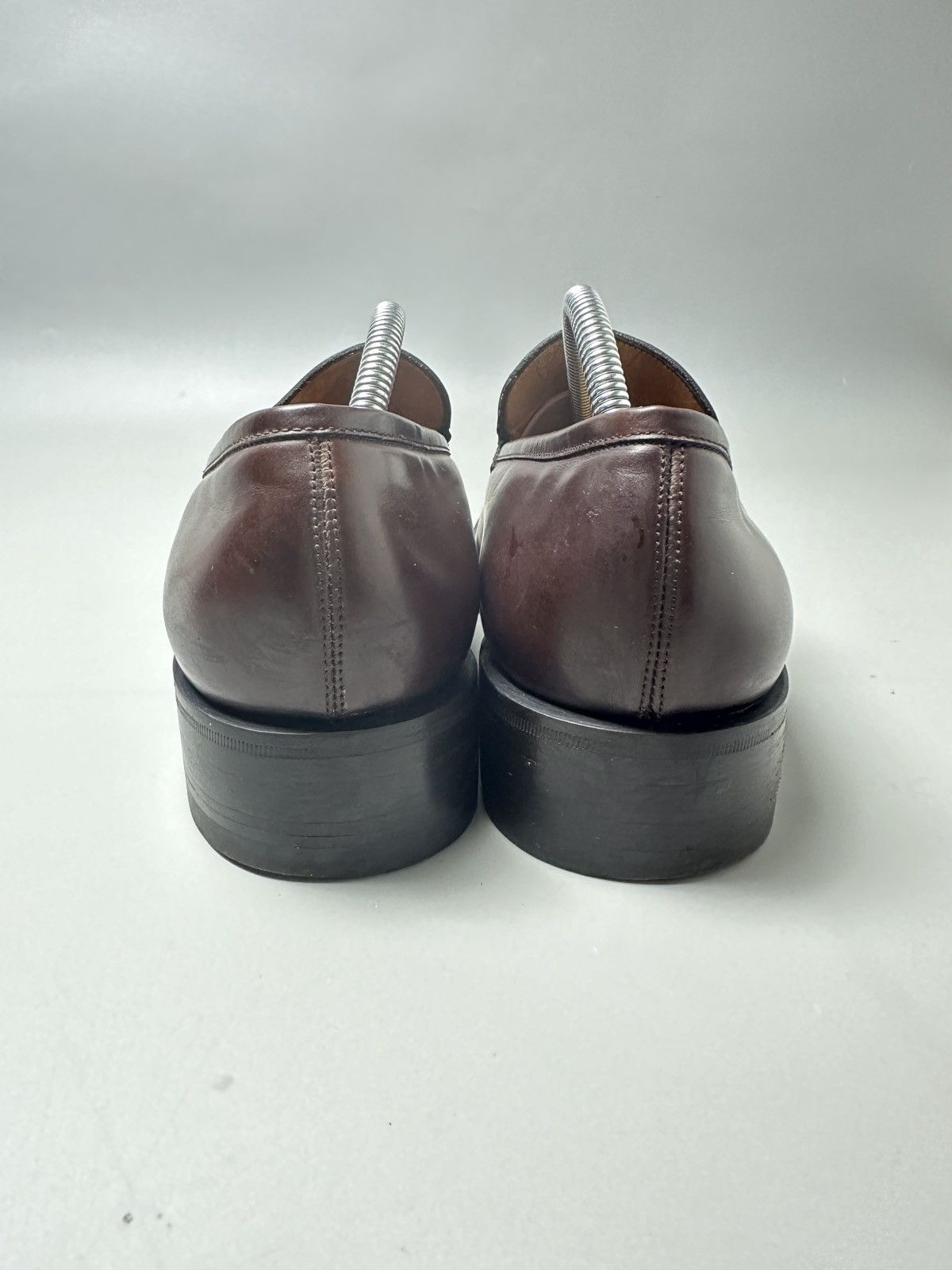 Gucci VINTAGE GUCCI - BROWN LEATHER FORMAL SHOES Size US 10.5 / EU 43-44 - 4 Thumbnail