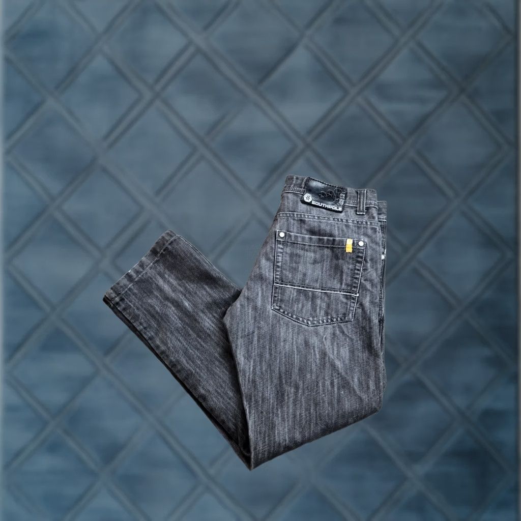 Southpole VINTAGE Southpole Jeans 32 Mens Gray Baggy Fit Straight Weave Denim Y2K Straight 5-Pocket Logo Embroidered Hip Hop Mens Jeans Size US 32 / EU 48 - 1 Thumbnail