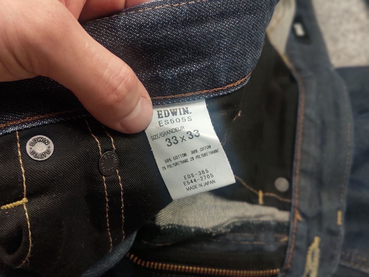 Edwin Edwin Vintage Japan Selvedge Distressed Denim Jeans ES505S Size US 33 - 17 Thumbnail