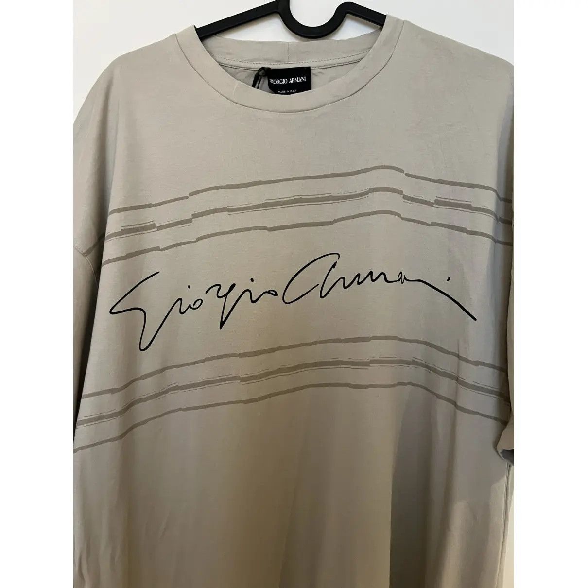 Giorgio Armani GIORGIO ARMANI Cursive brand-print cotton T-shirt Size US XXL / EU 58 / 5 - 3 Thumbnail