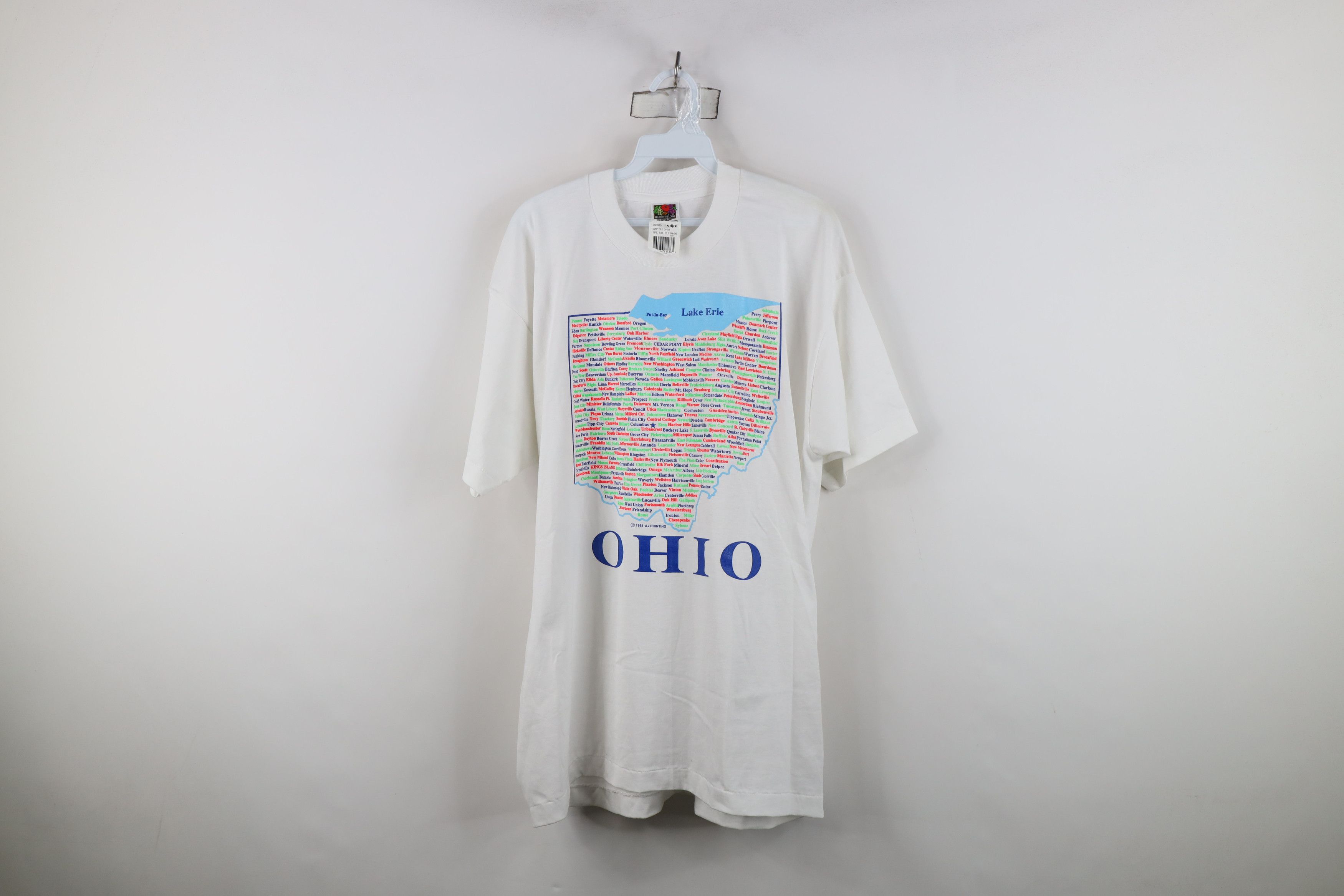Vintage Deadstock Vintage 90s Ohio City Short Sleeve T-Shirt White Size US XL / EU 56 / 4 - 1 Thumbnail