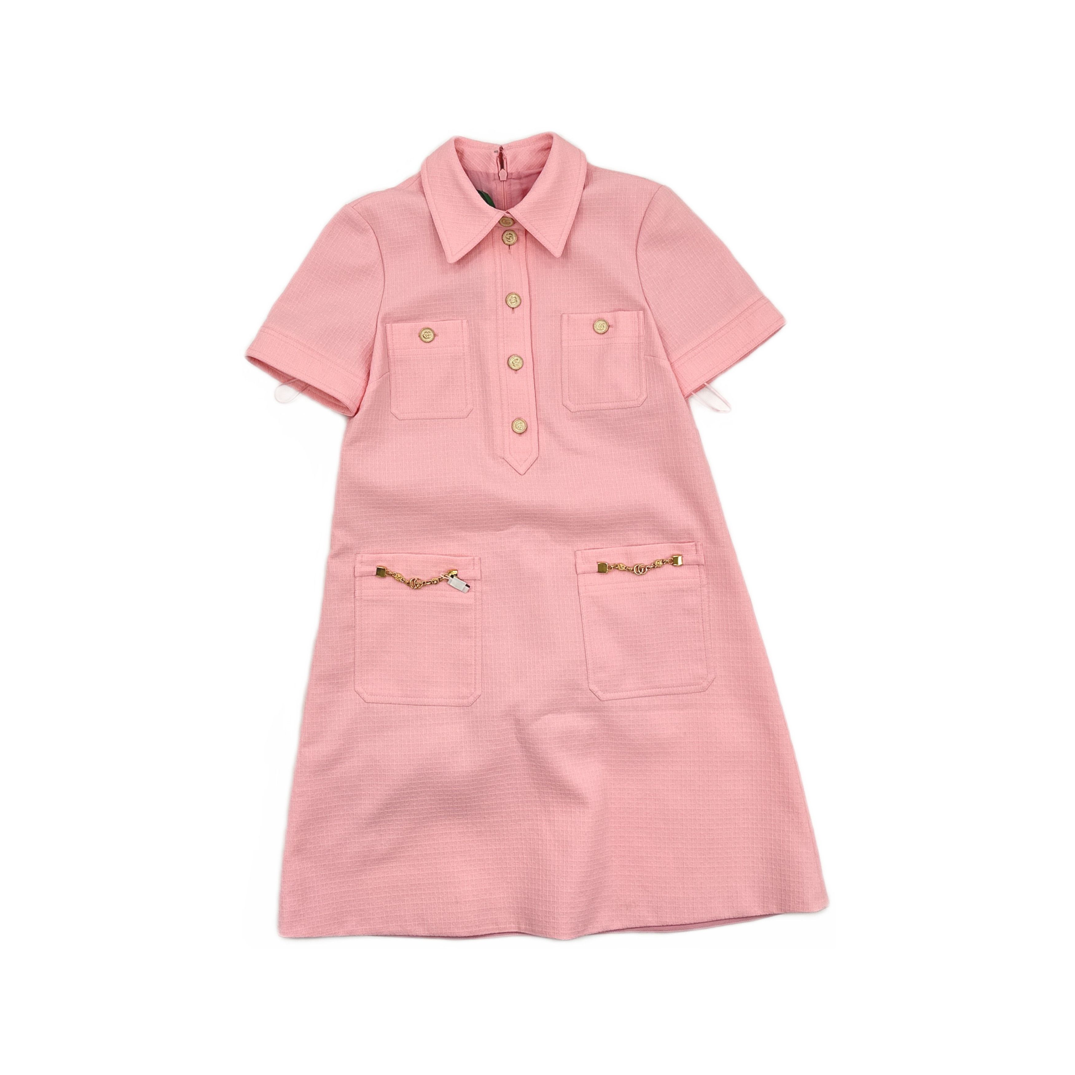 Gucci Gucci Pink Textured Mini Dress Size 36 Size XS / US 0-2 / IT 36-38 - 1 Thumbnail