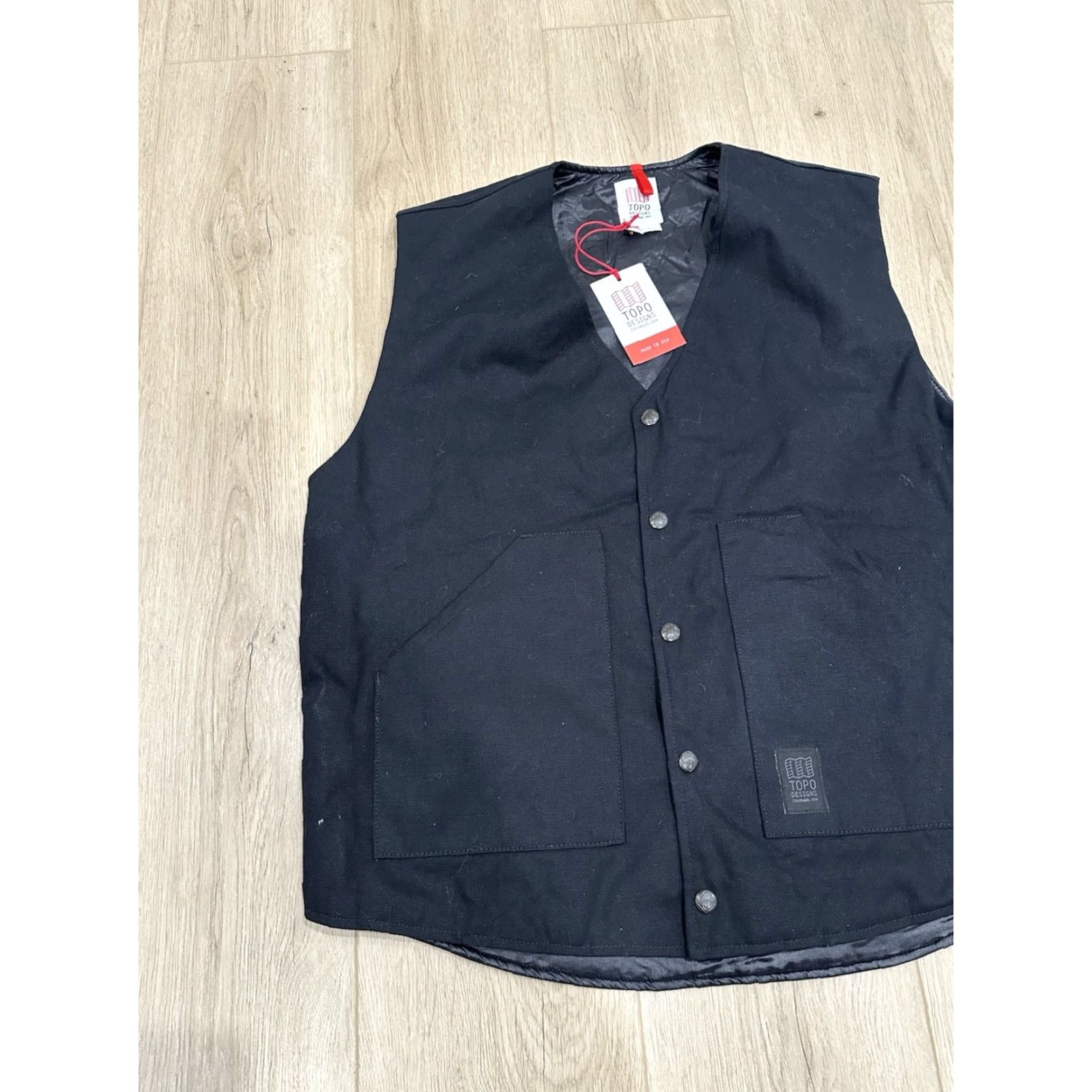 Topo Designs Topo Designs Vest Men XL Black Duck Canvas Primaloft Outdoors USA Made NWT Rare Size US XL / EU 56 / 4 - 3 Thumbnail