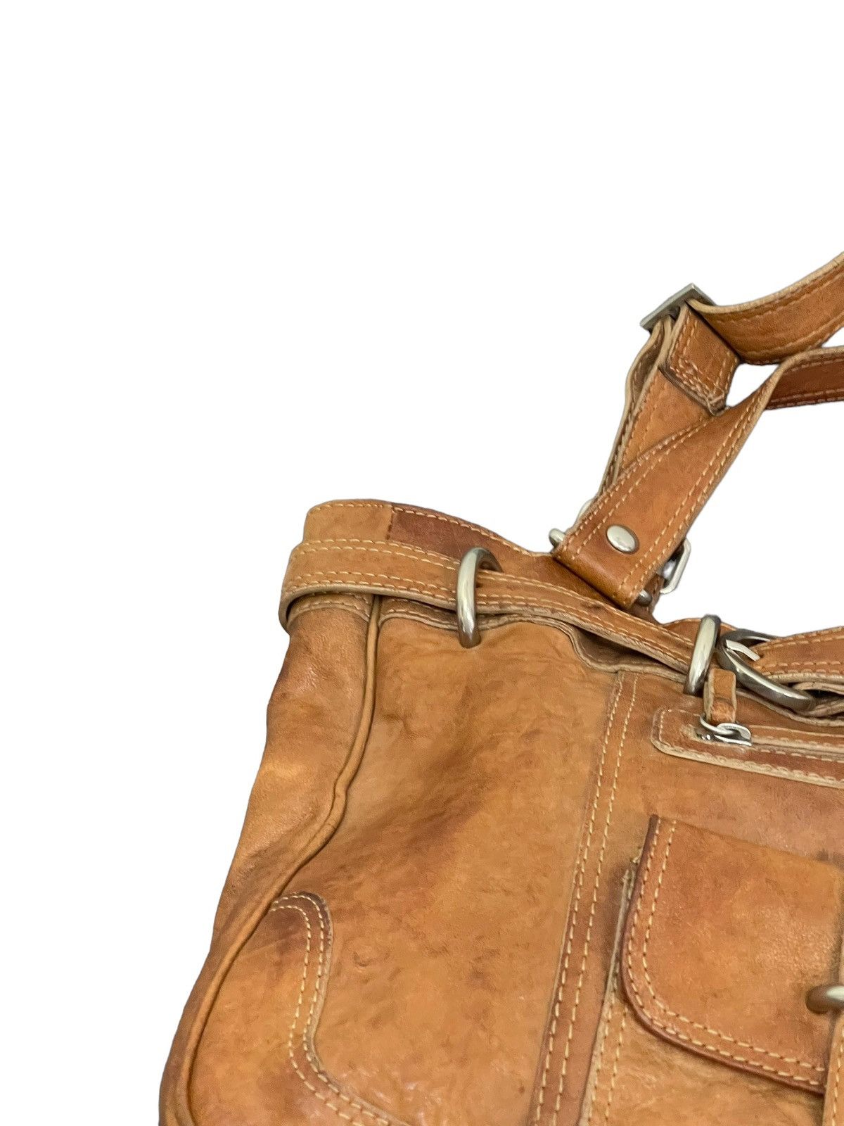 Japanese Brand Full Leather Vtg Via Republica Italy Shoulder Bag 4🟩 Size ONE SIZE - 10 Thumbnail