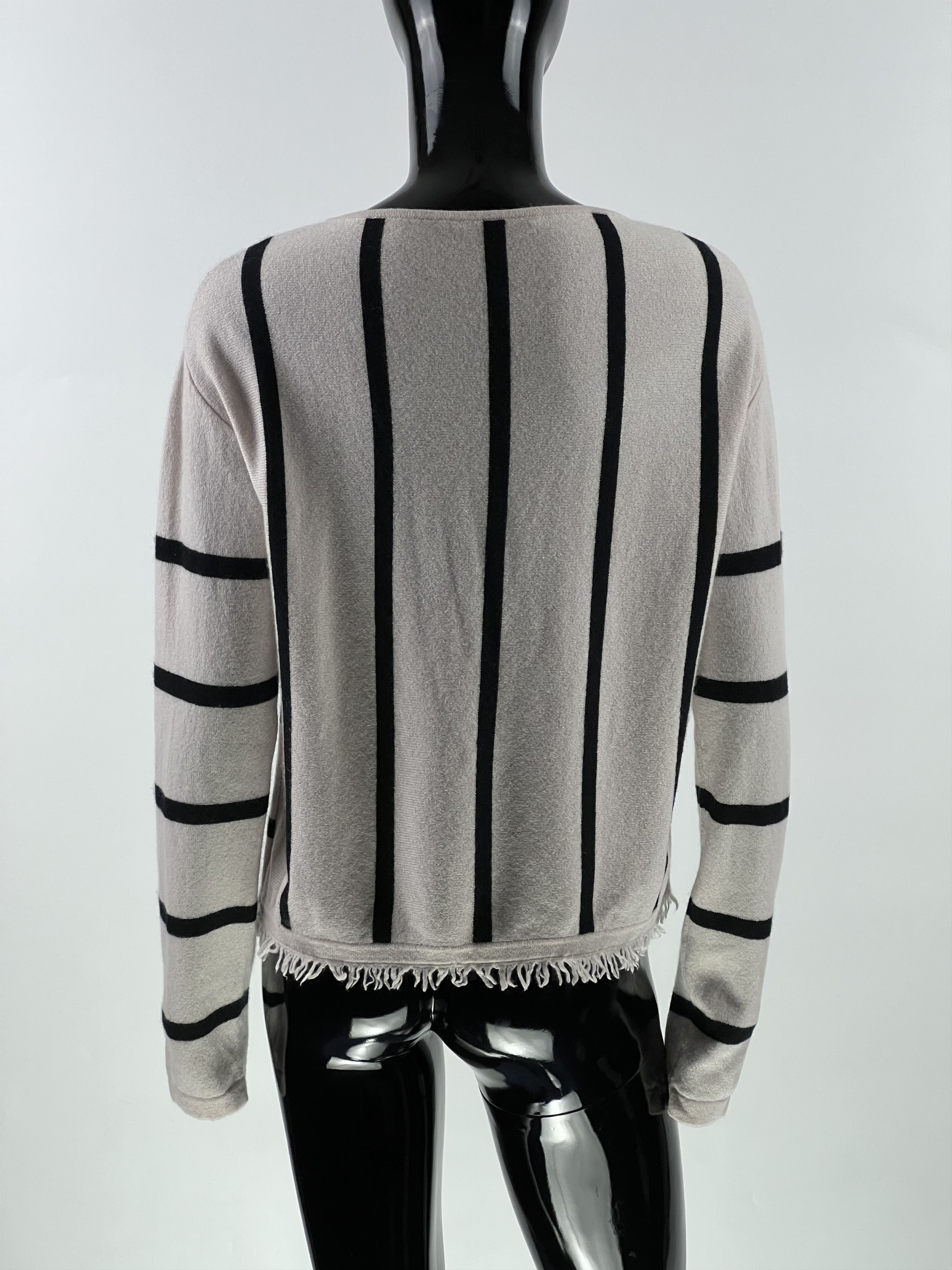 Luisa Cerano Luisa Cerano Striped Wool Silk Cashmere Sweater Size M / US 6-8 / IT 42-44 - 2 Thumbnail