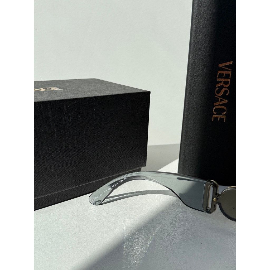 Versace NEW Versace VE4361 'Biggie' Sunglasses in Grey Mirror Size ONE SIZE - 6 Thumbnail