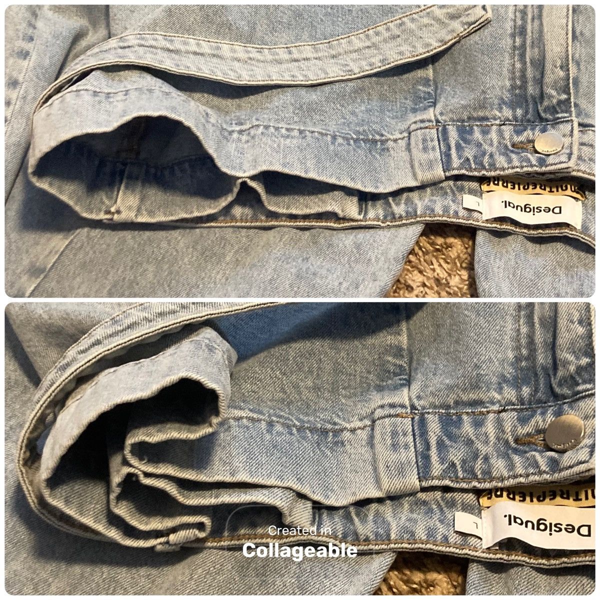 Desigual RARE Collab Desigual x Maitrepierre Wide-Leg Jeans Sz L 32" Size 32" / US 10 / IT 46 - 10 Thumbnail