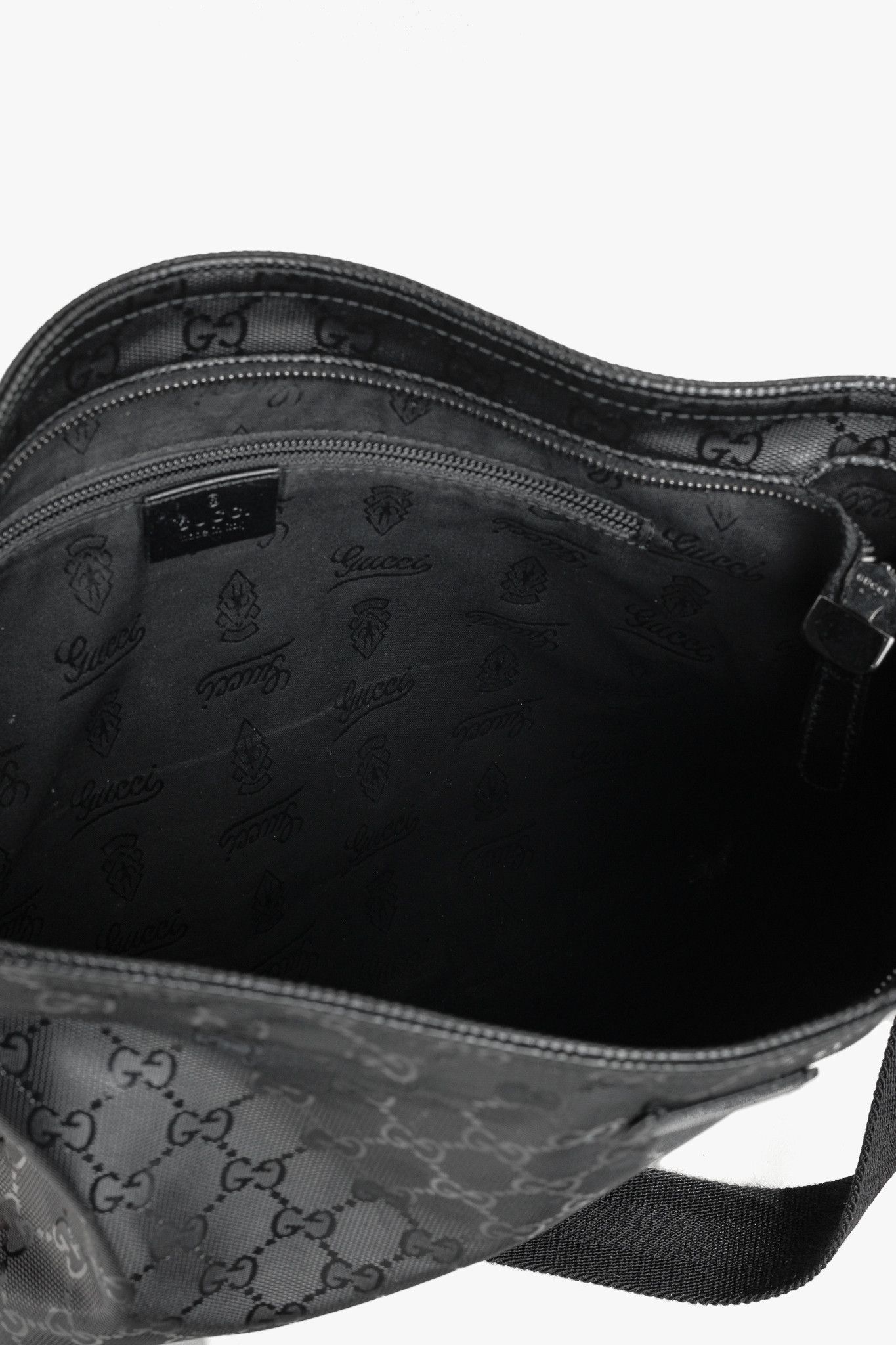 Gucci Gucci Black GG Imprime Coated Canvas Messenger Bag Size ONE SIZE - 10 Thumbnail