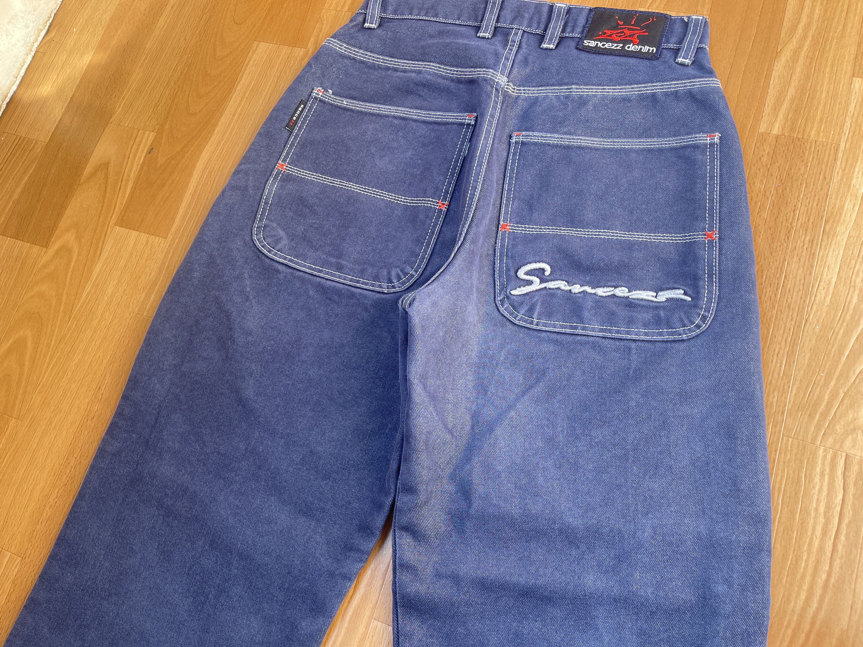 Other Sancezz jeans, shiny, vintage baggy, silver, metallic Y2K 28 Size US 28 / EU 44 - 7 Thumbnail