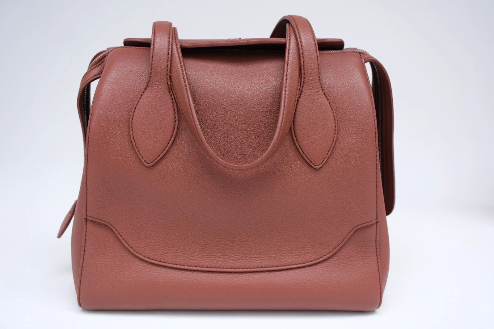 Loro Piana New LORO PIANA Sesia Happy Day Brown Leather Shoulder Bag Size ONE SIZE - 4 Thumbnail