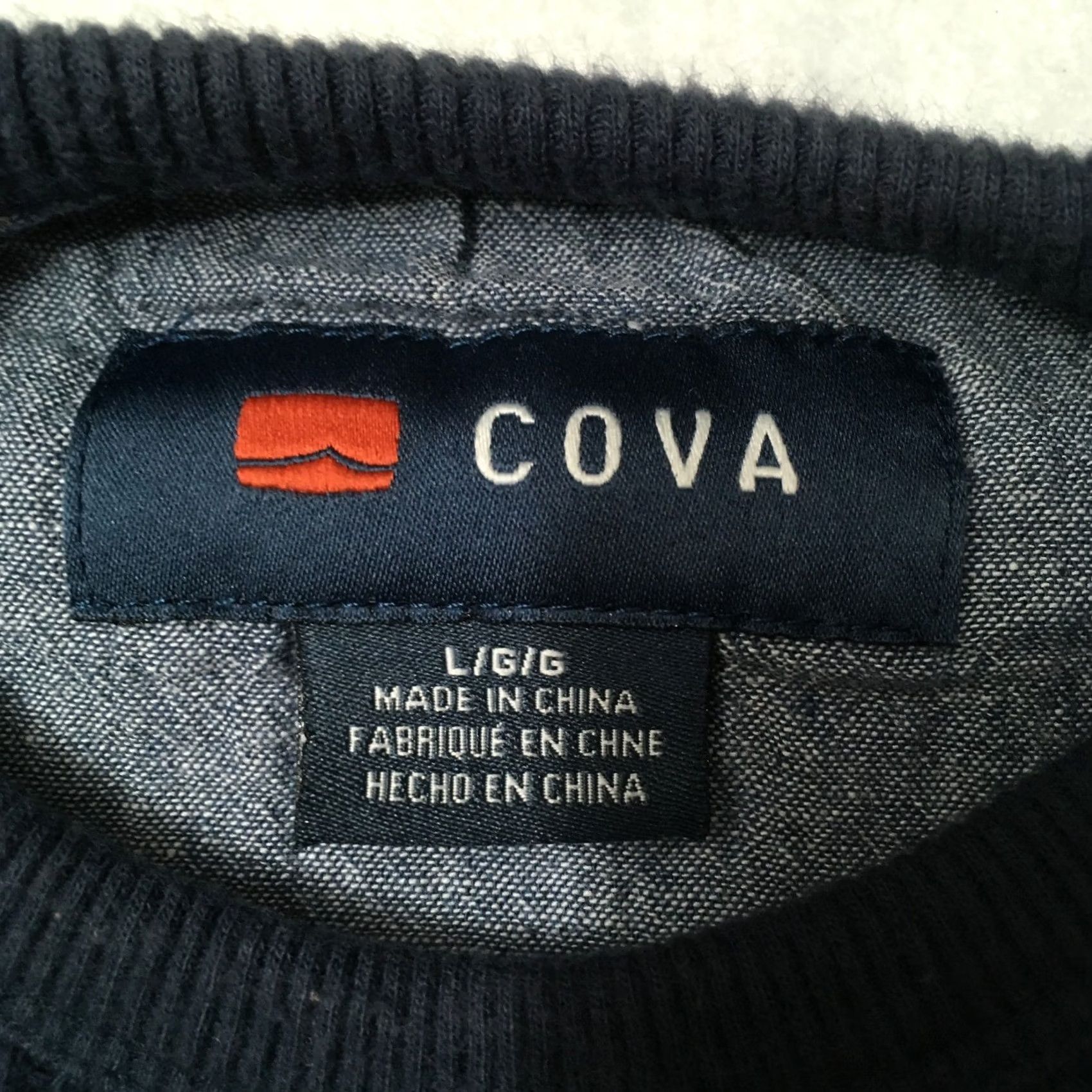Vintage COVA Shirt LARGE Blue Thermal Waffle Long Sleeve Tee Mens Size US L / EU 52-54 / 3 - 3 Thumbnail