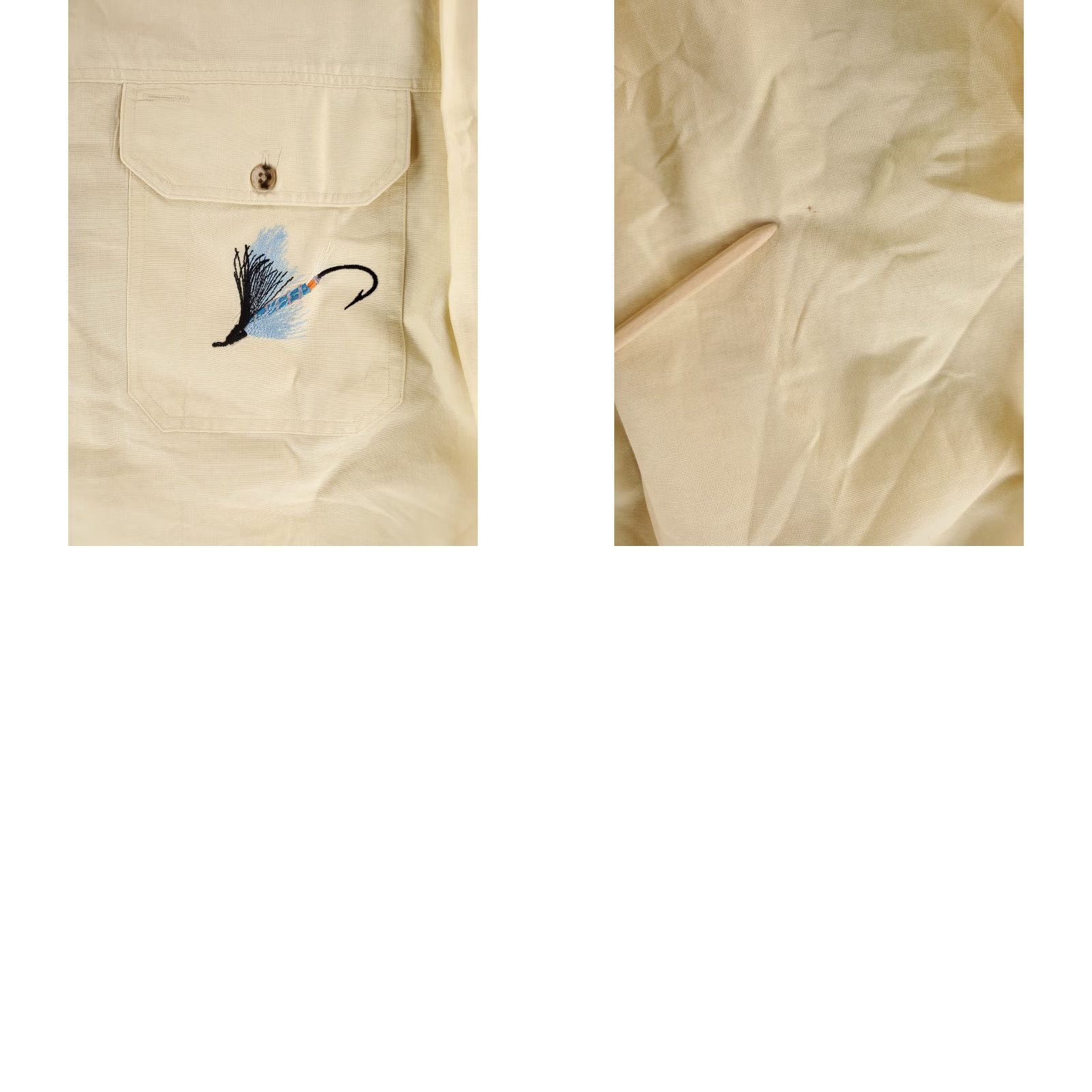 Abercrombie & Fitch VINTAGE Abercrombie & Fitch VTG 80s Button Up Fishing Shirt Yellow Mens M Beige Long Sleeve Shirt Mens M Size US M / EU 48-50 / 2 - 8 Thumbnail