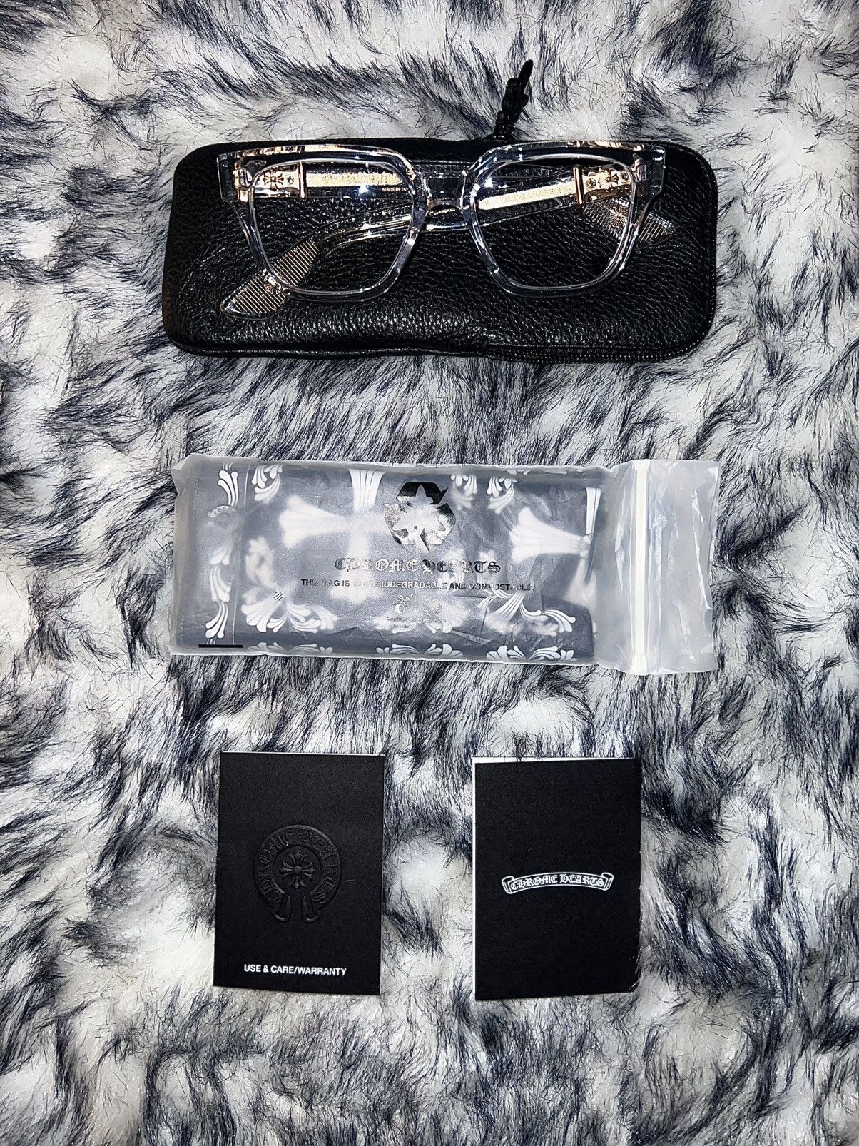 Chrome Hearts RARE‼️🔥 Chrome Hearts Vagillionaire 2 Crystal Clear Glasses Size ONE SIZE - 2 Thumbnail