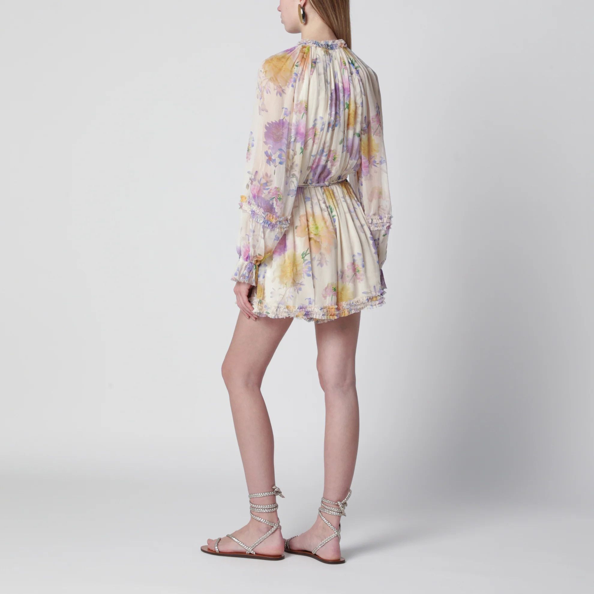 Zimmermann o1d2blof0526 Luna Ruffle Playsuit With Floral Pattern Size M / US 6-8 / IT 42-44 - 2 Thumbnail