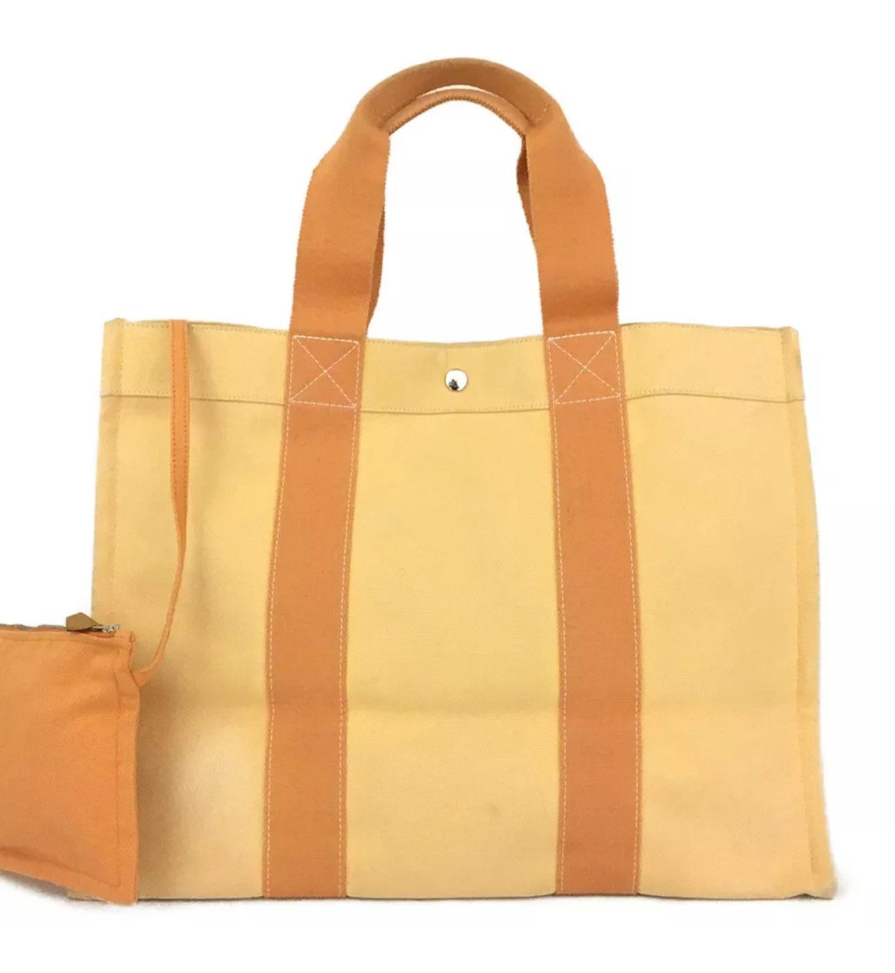 Hermes Hermès Bora Bora GM Tote Bag – Orange Canvas Size ONE SIZE - 1 Thumbnail
