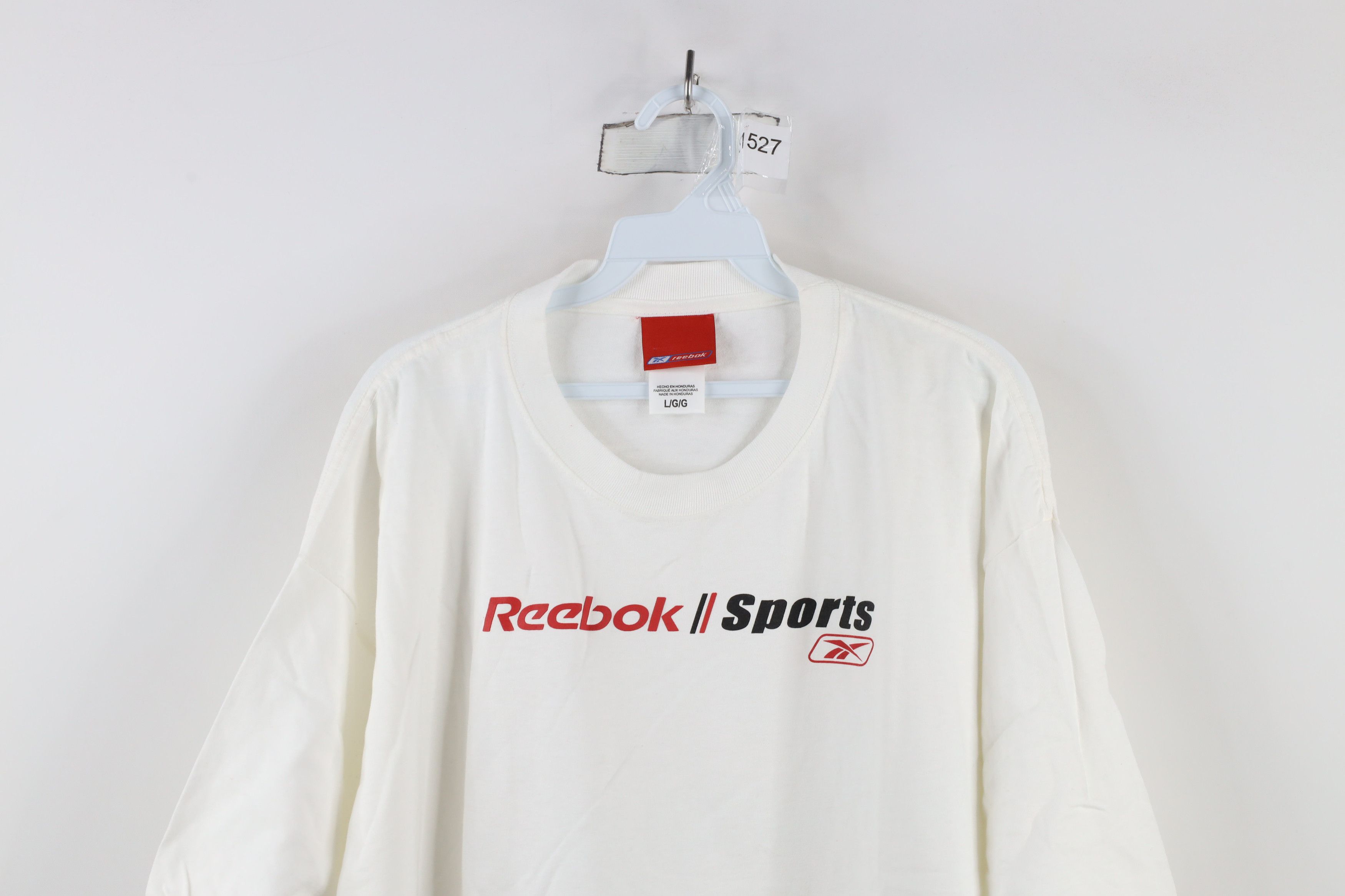 Reebok × Vintage Vintage 90s Reebok Sport Short Sleeve T-Shirt White Cotton Size US L / EU 52-54 / 3 - 2 Thumbnail