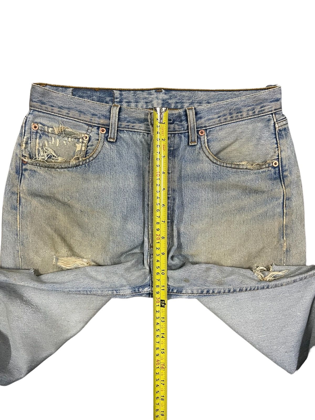 Levi's Vintage Levi’s 501 Destroy Dirty Mud Washed Distressed Jeans Size US 31 - 17 Thumbnail