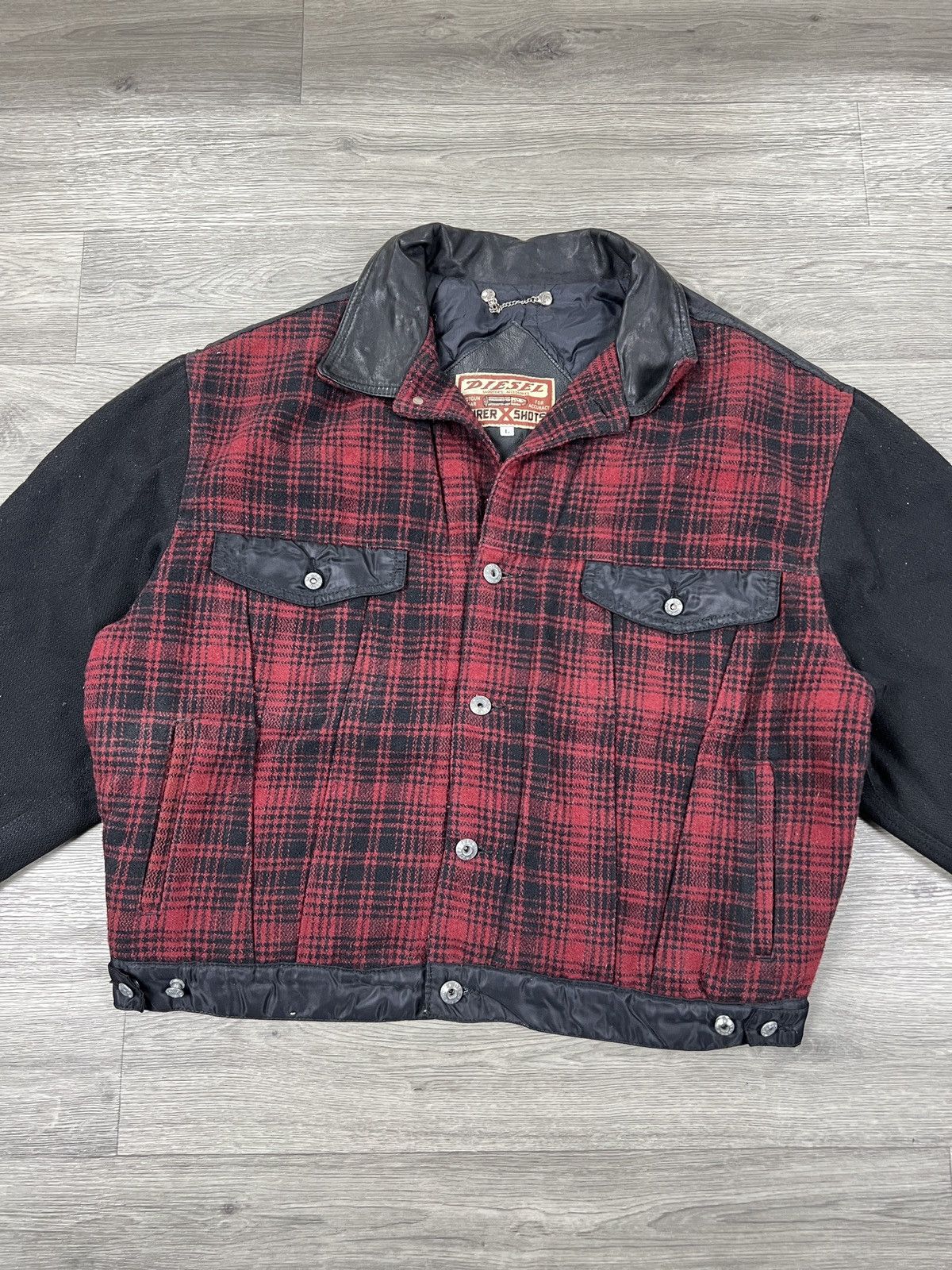Diesel Vintage Diesel y2k Wool Bomber Jacket Men’s Size L Size US L / EU 52-54 / 3 - 3 Thumbnail