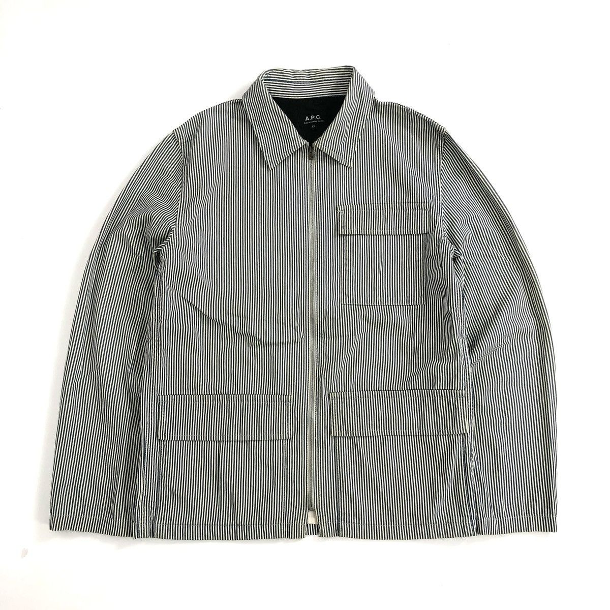 Vintage A.PC Paris Hickory Chore Denim Jacket Luxury