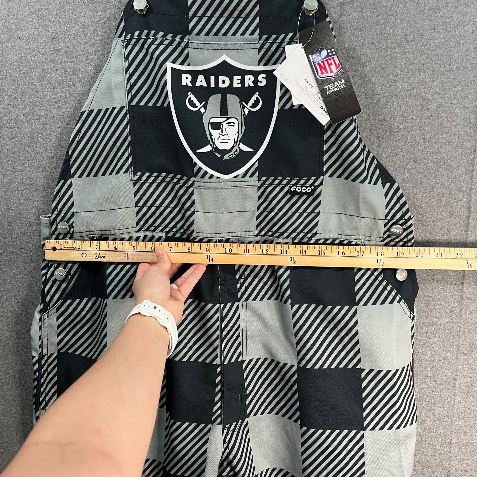Other Las Vegas Raiders Mens Plaid Bib Overalls Size Large Size US 43 - 8 Thumbnail