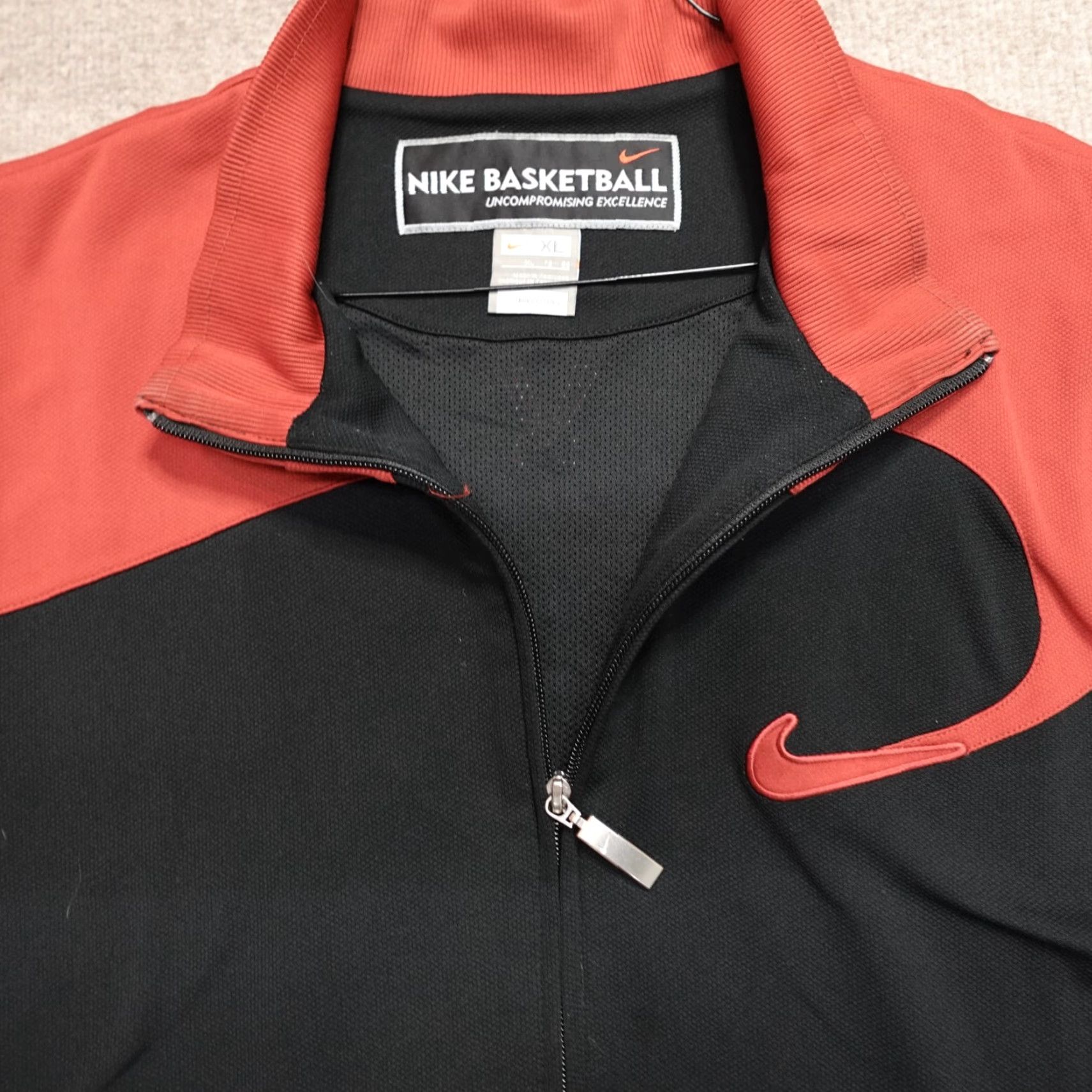 Nike **Vintage Nike Track Jacket Black XL Full Zip Red Trim Basketball Y2K** User: Vintage Nike Track Jacket Black Full Zip Red Trim XL Basketball Y2K Size US XL / EU 56 / 4 - 2 Thumbnail