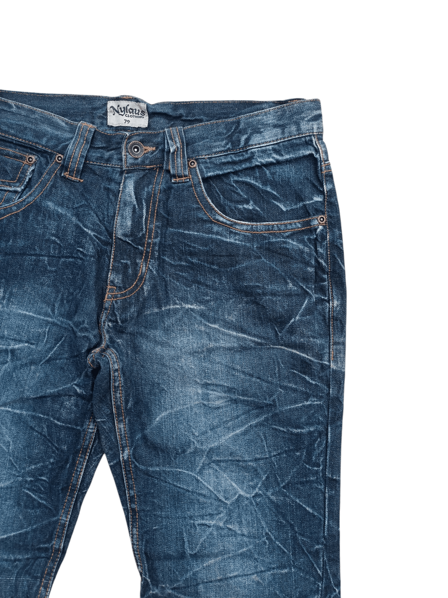Japanese Brand FLARED NYLAUS WHISKERS JEANS VERY RARE Size US 31 - 11 Thumbnail