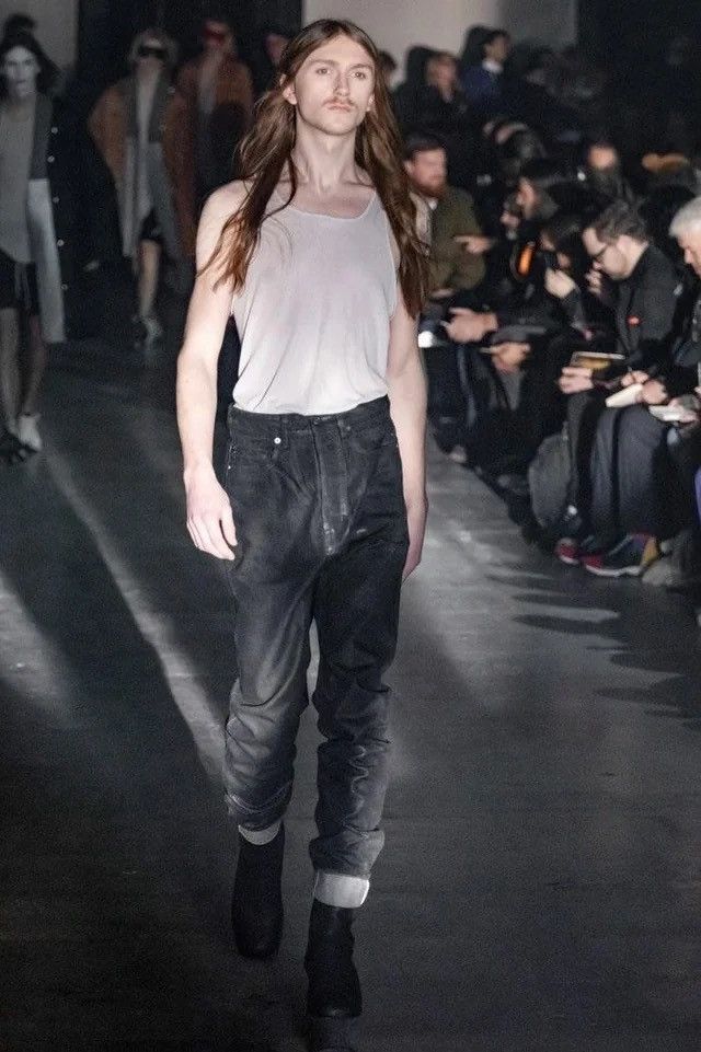 Rick Owens Collapse cut runway selvedge jeans Size US 29 - 1 Thumbnail