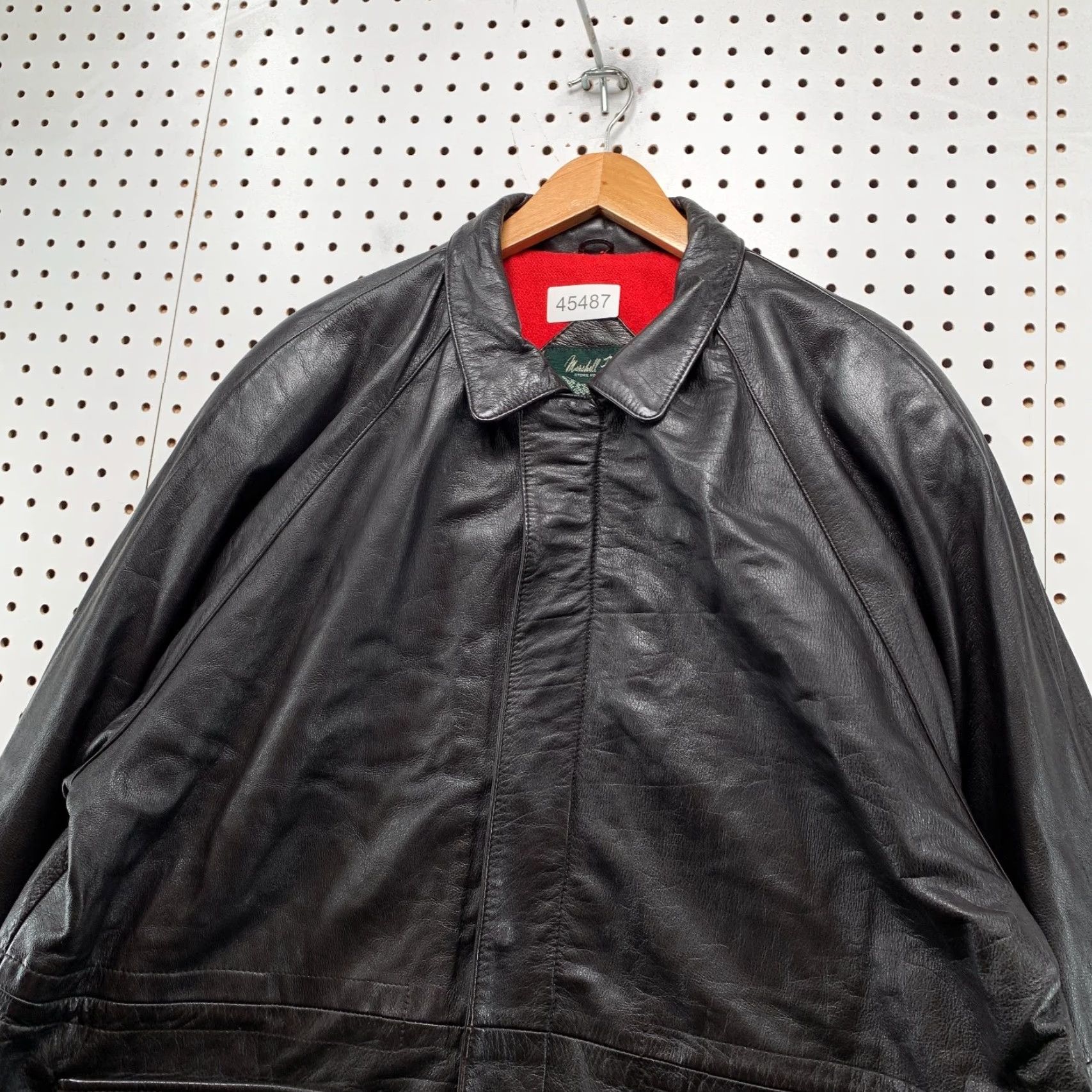 Vintage VINTAGE Marshall Field's Leather Field Jacket Mens XL Brown Red Wool Lining Jacket Size US XL / EU 56 / 4 - 3 Thumbnail