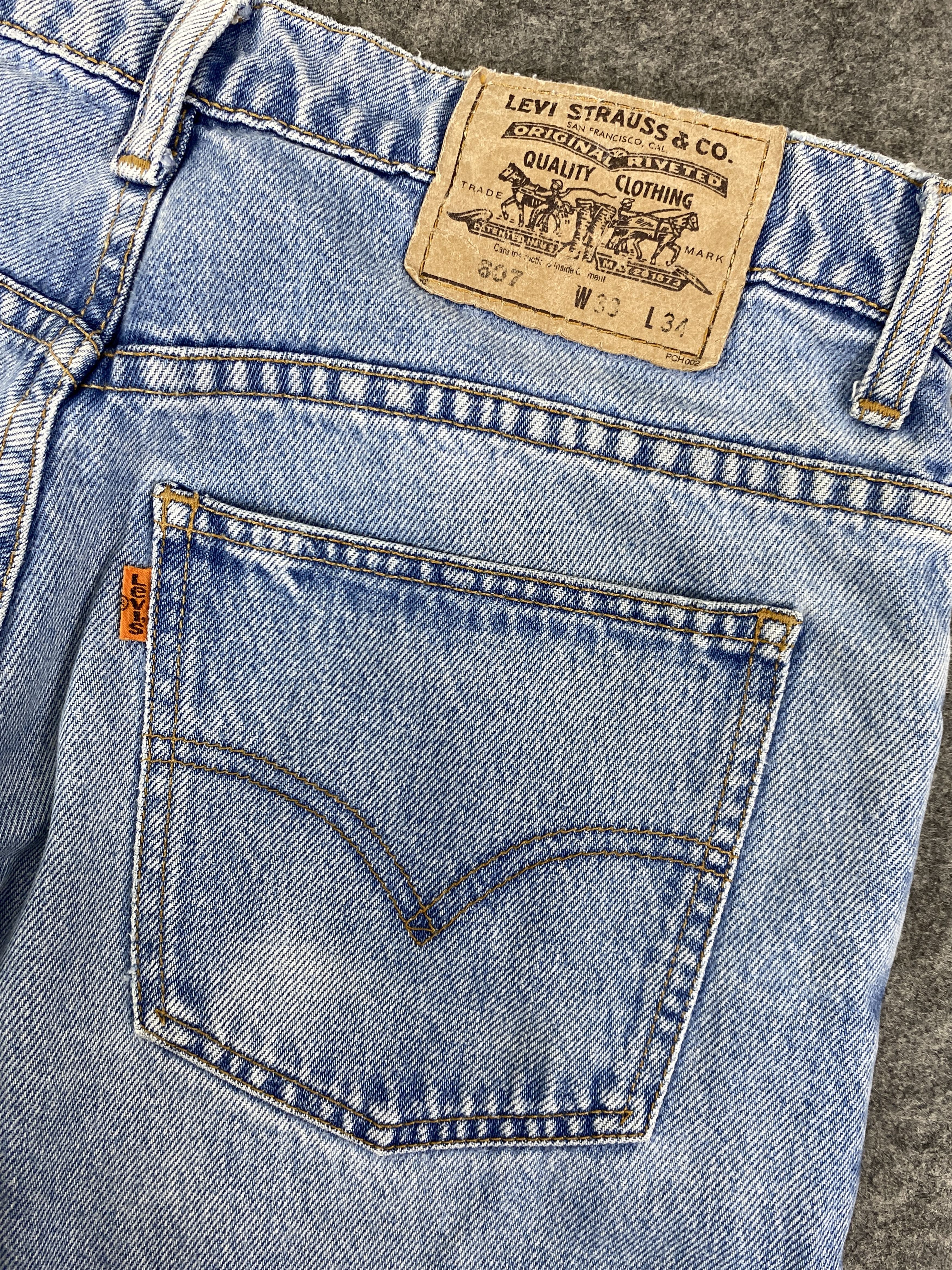 Levi's Light Blue Vintage Levis 507 Orange Tab 31x32.5 - JN3236 Size US 31 - 6 Thumbnail