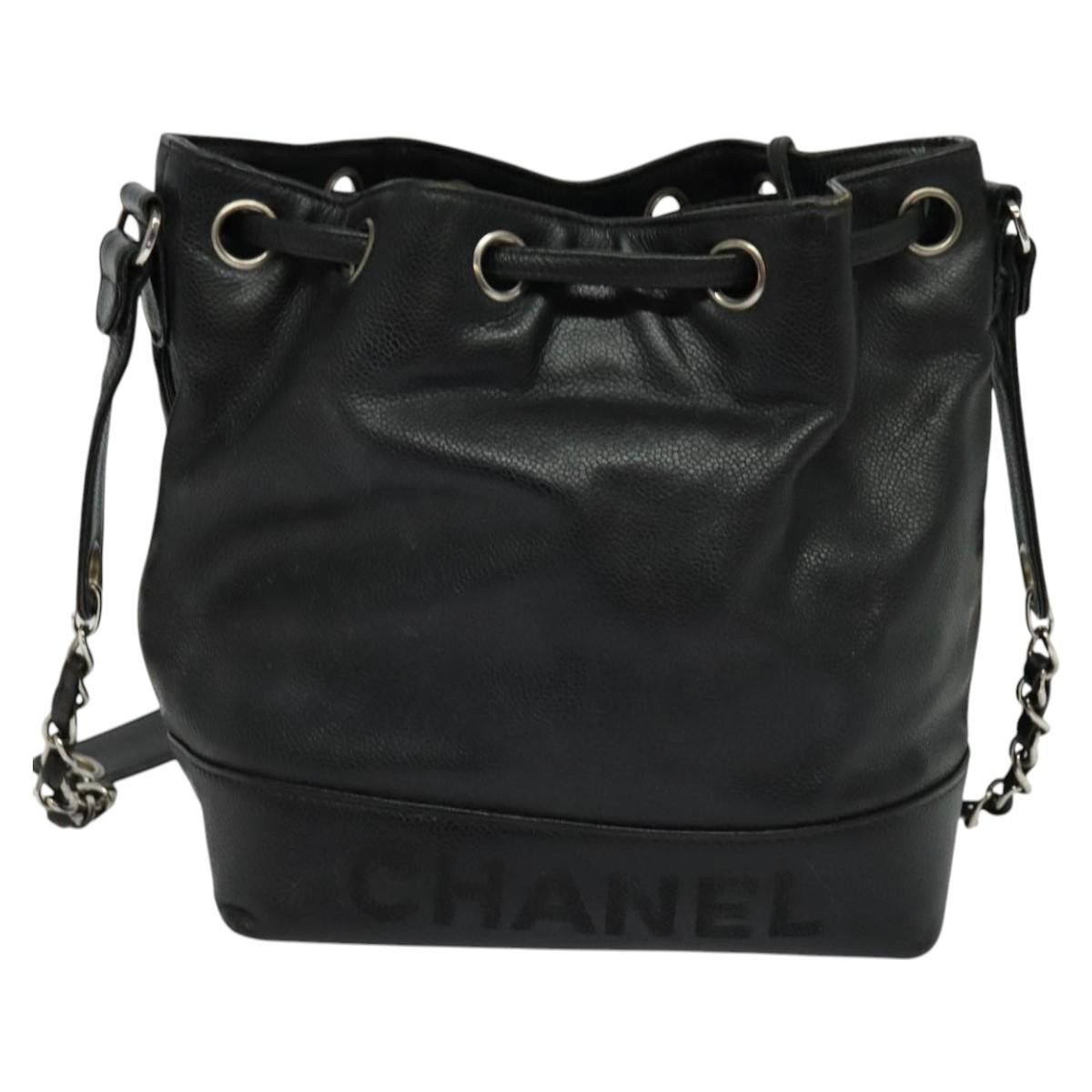 Chanel CHANEL Shoulder Bag Caviar Skin Black Silver CC Size ONE SIZE - 3 Thumbnail