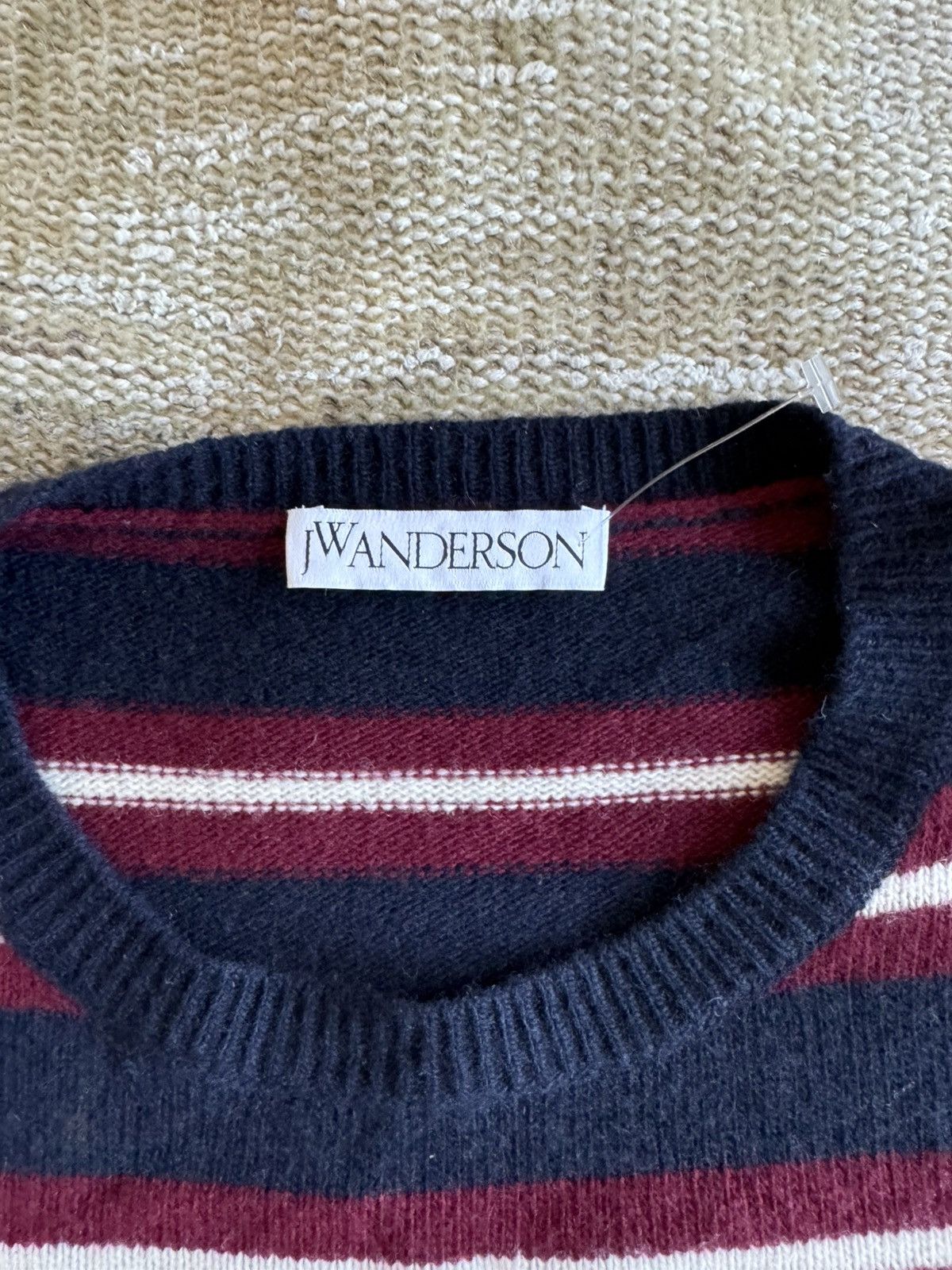 JW Anderson J.W. Anderson striped logo patch sweater jumper sz L Size US L / EU 52-54 / 3 - 3 Thumbnail