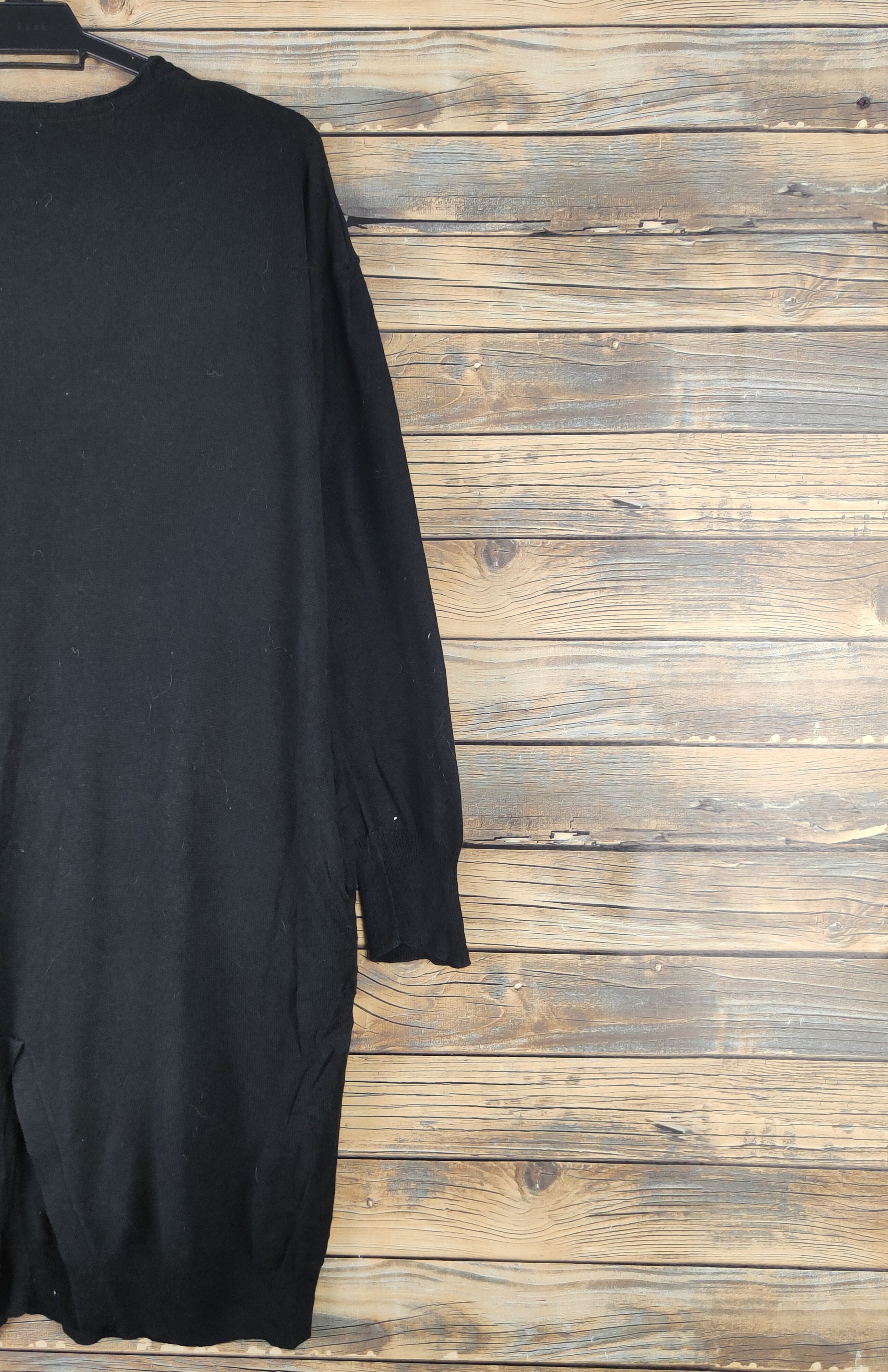 GU × Homespun Knitwear GU Black Knitwear ripped vintage Cardigan #W1517 Size M / US 6-8 / IT 42-44 - 10 Thumbnail