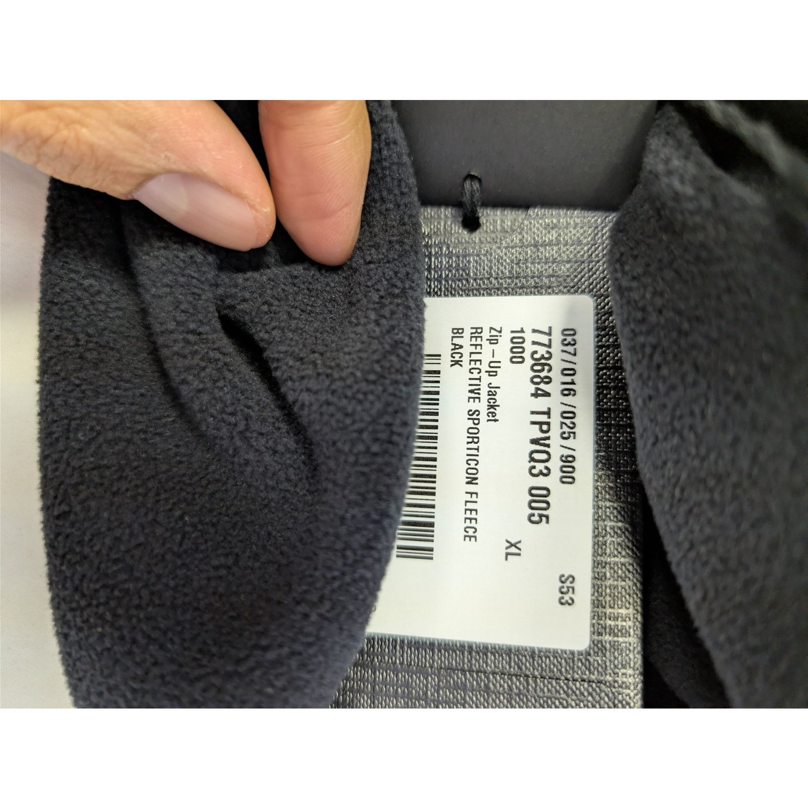 Balenciaga o1rshd1 Reflective Sporticon Fleece Zip-Up Jacket in Black Size US XL / EU 56 / 4 - 23 Thumbnail