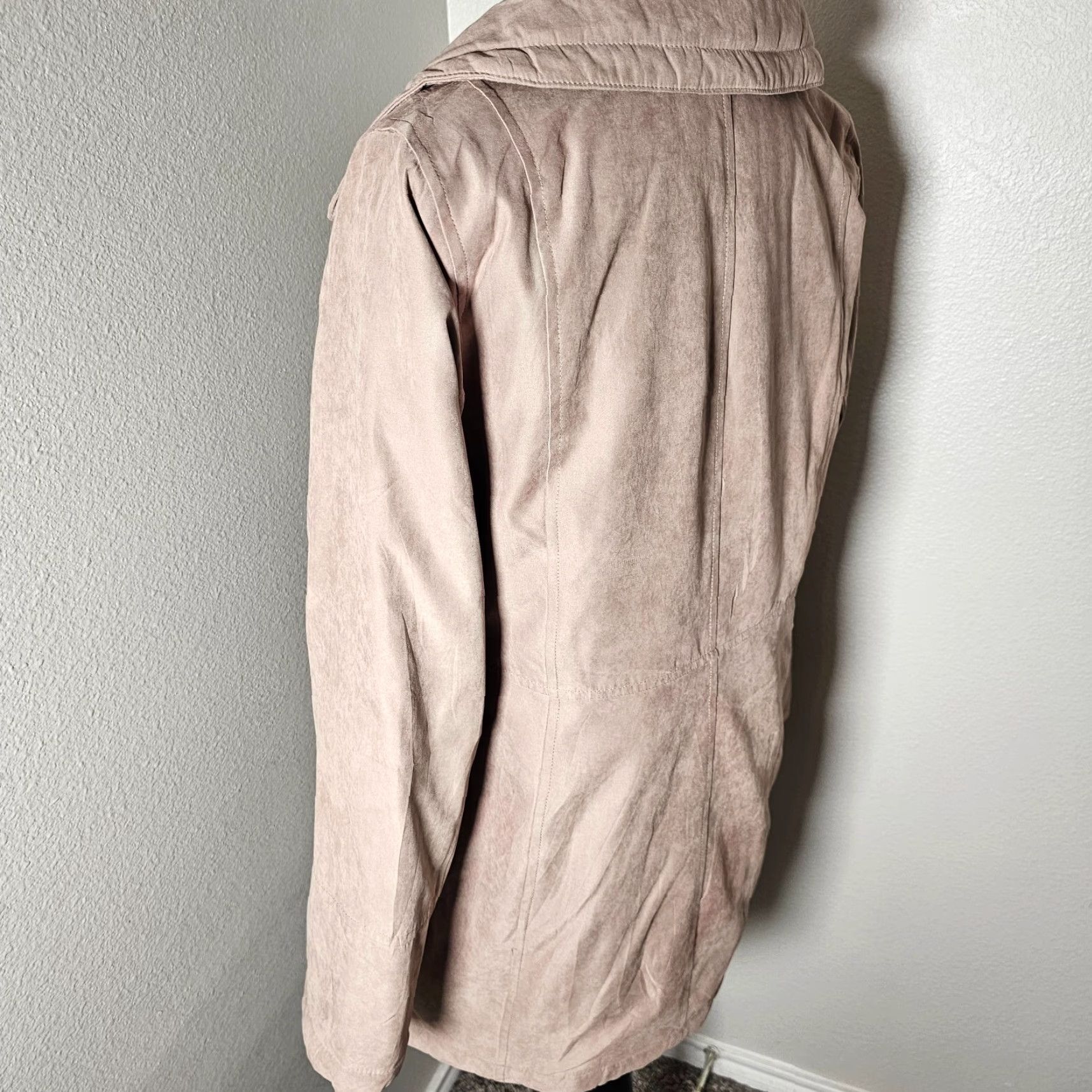 Vintage VINTAGE Fleet Street WOMEN'S Beige Jacket SIZE M Adjustable Warm Zip Button Regular Jacket Women Size M / US 6-8 / IT 42-44 - 3 Thumbnail
