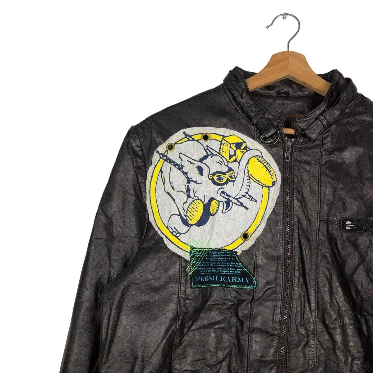 Japanese Brand 🔥RIOT RIOT VINTAGE BOMBER JACKET SOFT LEATHER ISSEY MIYAKE Size US M / EU 48-50 / 2 - 8 Thumbnail