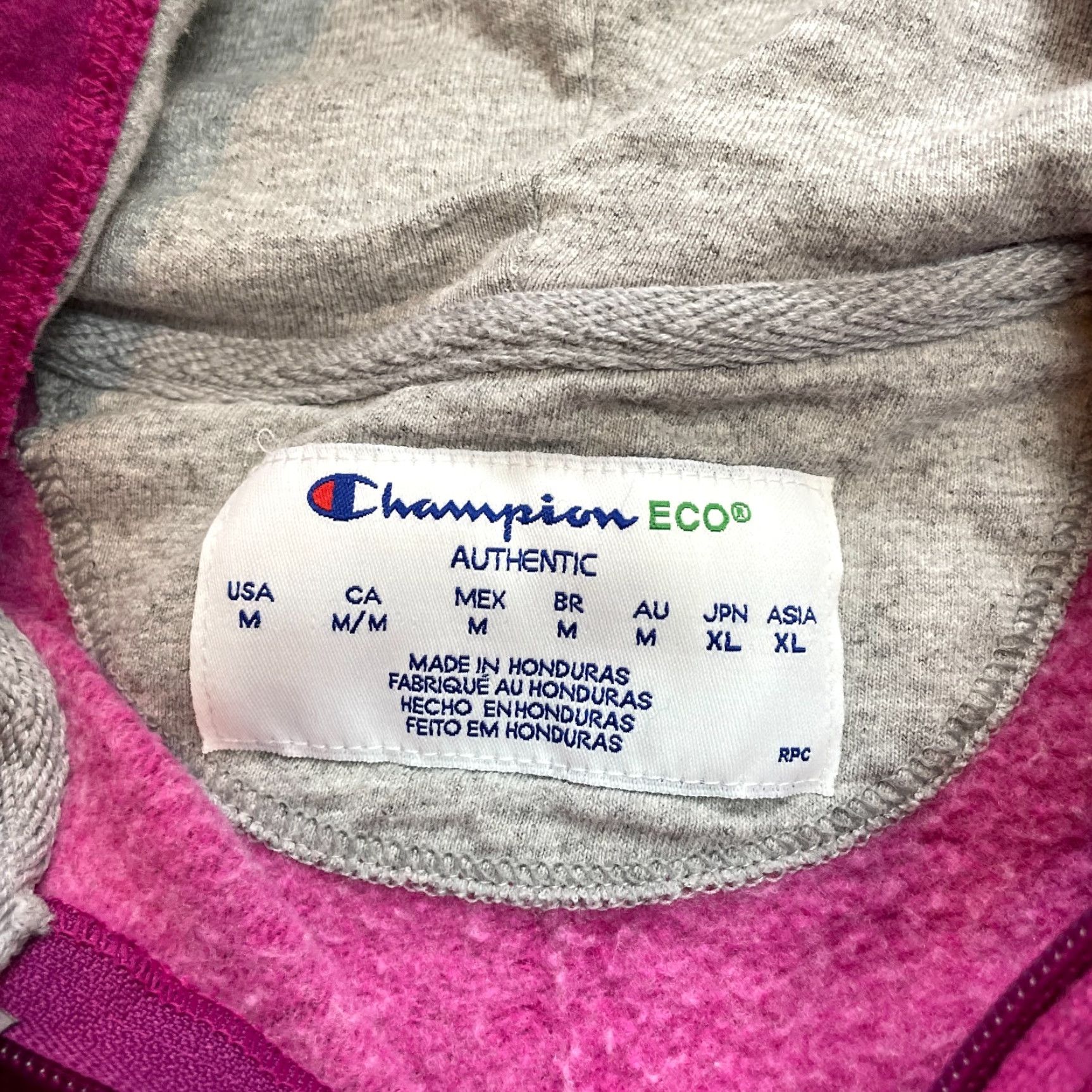 Champion VINTAGE Champion Hoodie Sweatshirt Womens Medium Purple Full Zip Eco Pockets Soft Logo Size M / US 6-8 / IT 42-44 - 4 Thumbnail