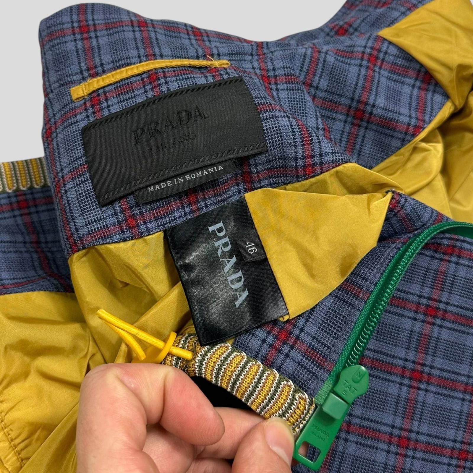 Prada Prada Milano SS16 Wool Taped Zip Tech Plaid Blouson Jacket S Size US S / EU 44-46 / 1 - 9 Thumbnail