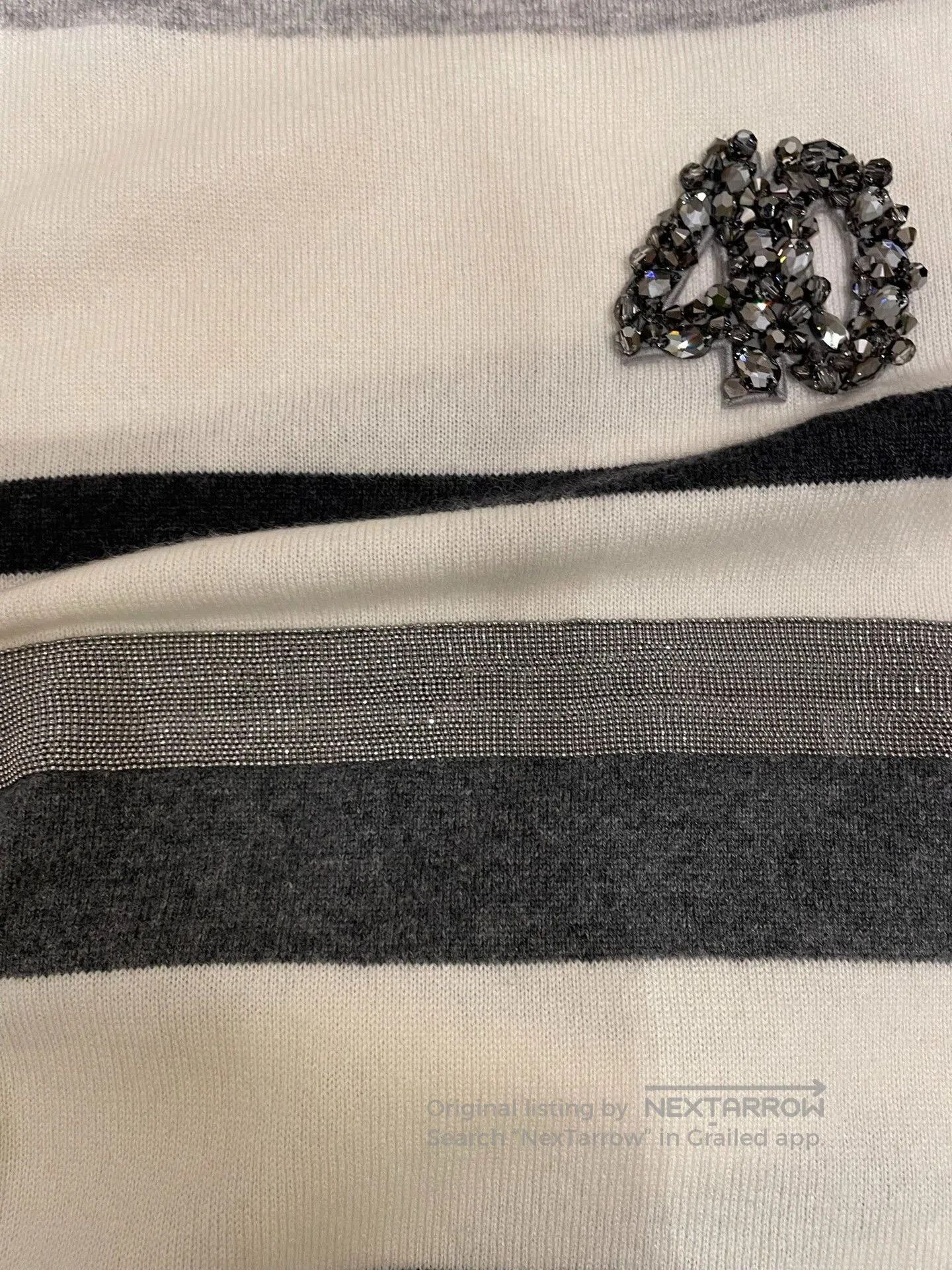 Brunello Cucinelli Brunello Cucinelli Cashmere Striped Sweater. Size US S / EU 44-46 / 1 - 7 Thumbnail